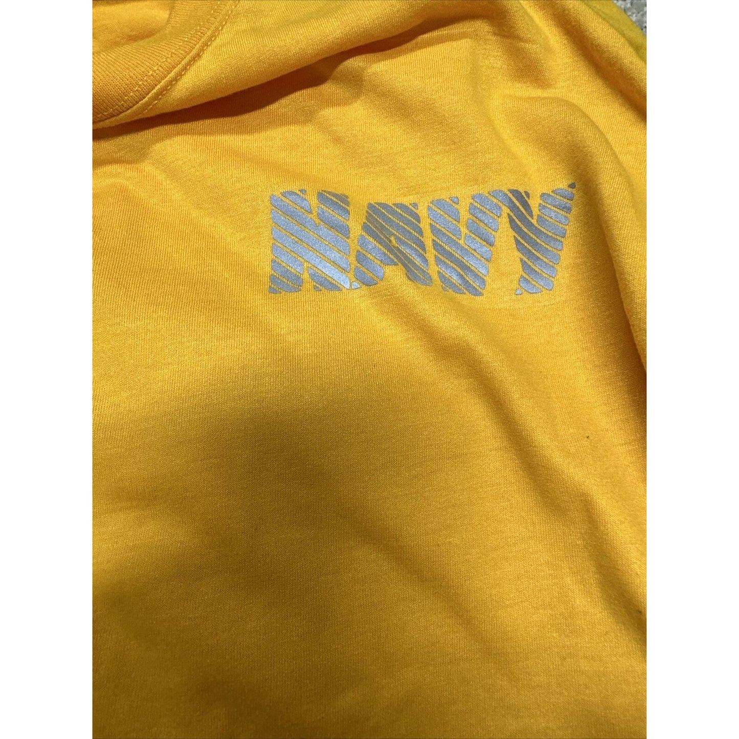 Men’s Navy Polyester PT Yellow Uniform Shirt Long Sleeve 2XL