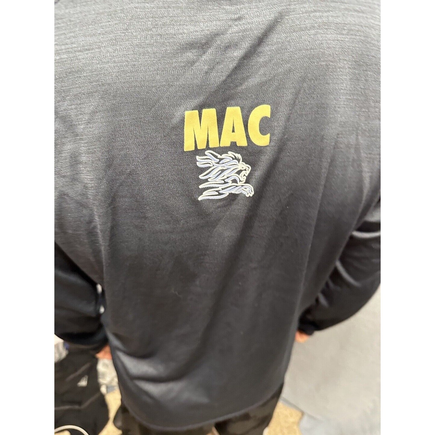 Men’s Gray Navy Blue CSCS Wrestling BSN Sports Medium Pullover 1/4 Zip