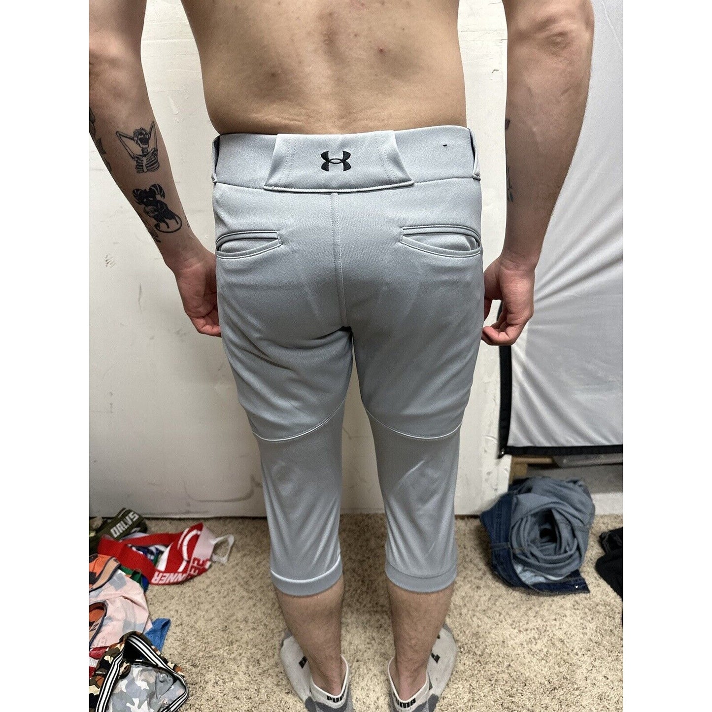Men’s Small Gray Softball Heatgear Baseball Pants under armour