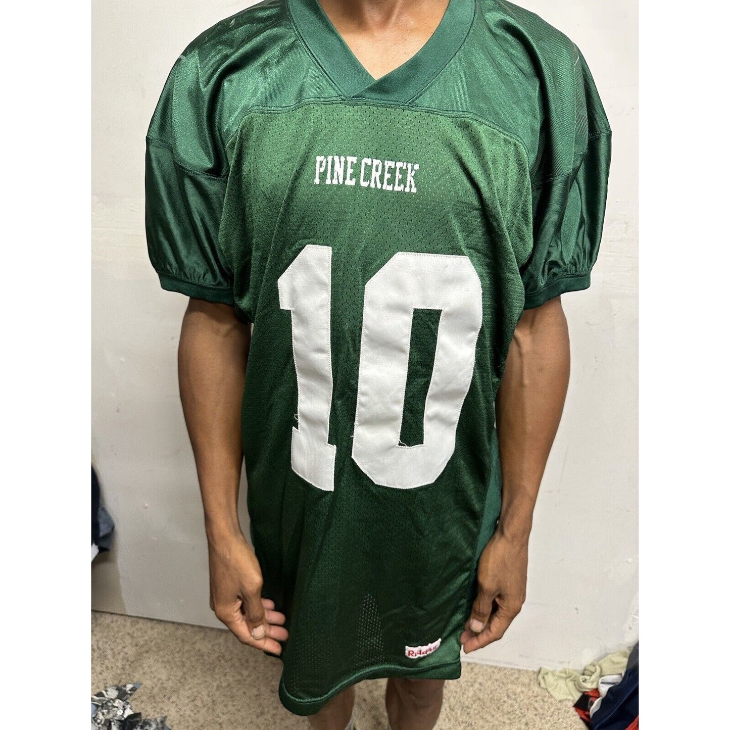 Men’s Medium Pine Creek High School Football Jersey Green #10 Riddell