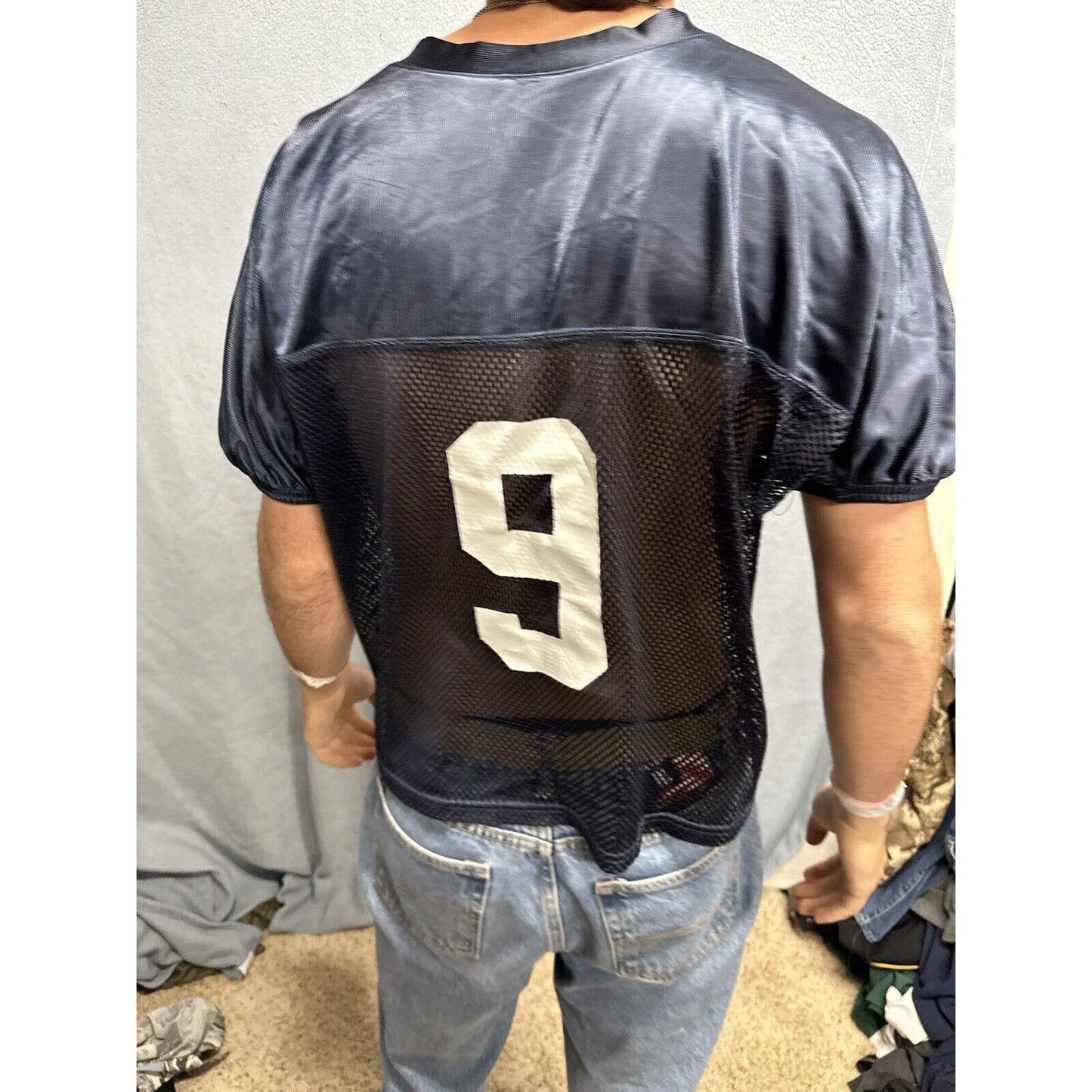 Youth Large/XL Alleson Athletics Navy Blue Football Jersey
