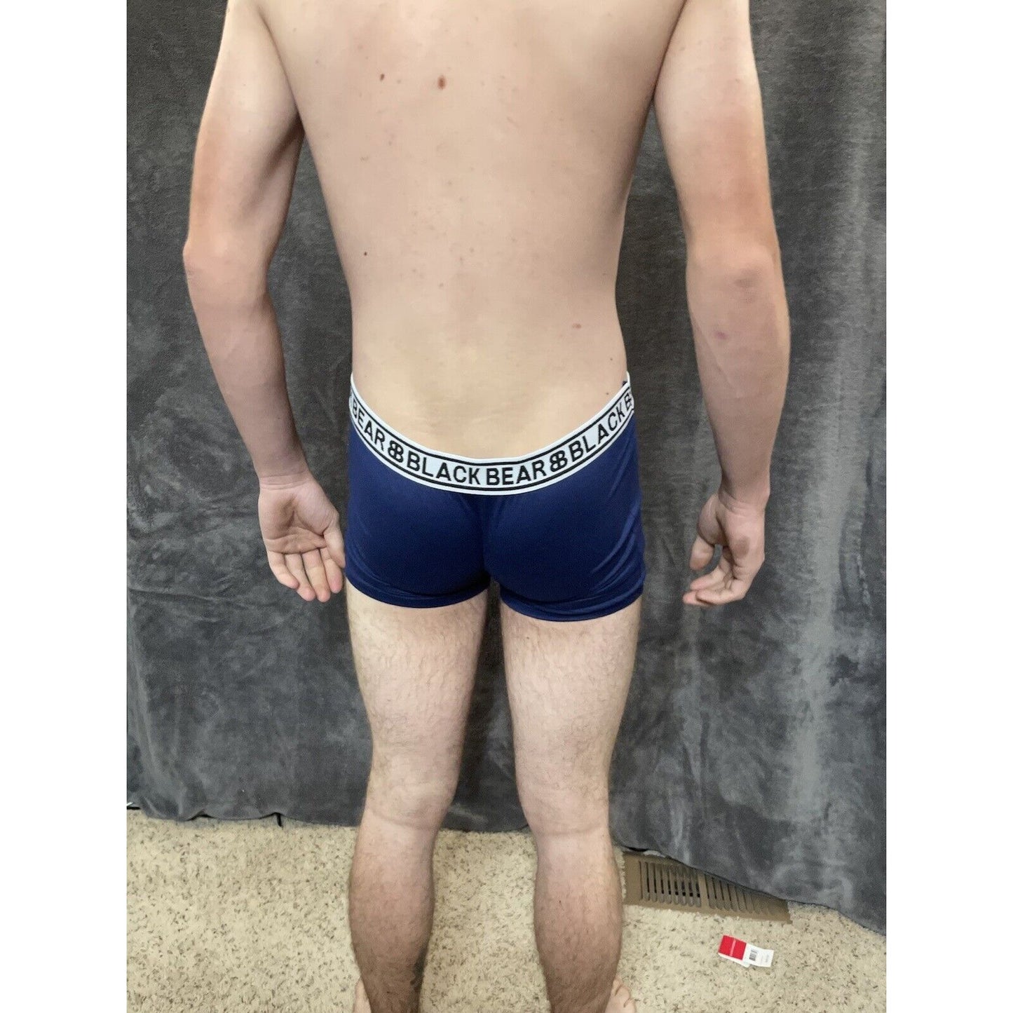 men's medium athletic trunk style black bear boxer brief Blue