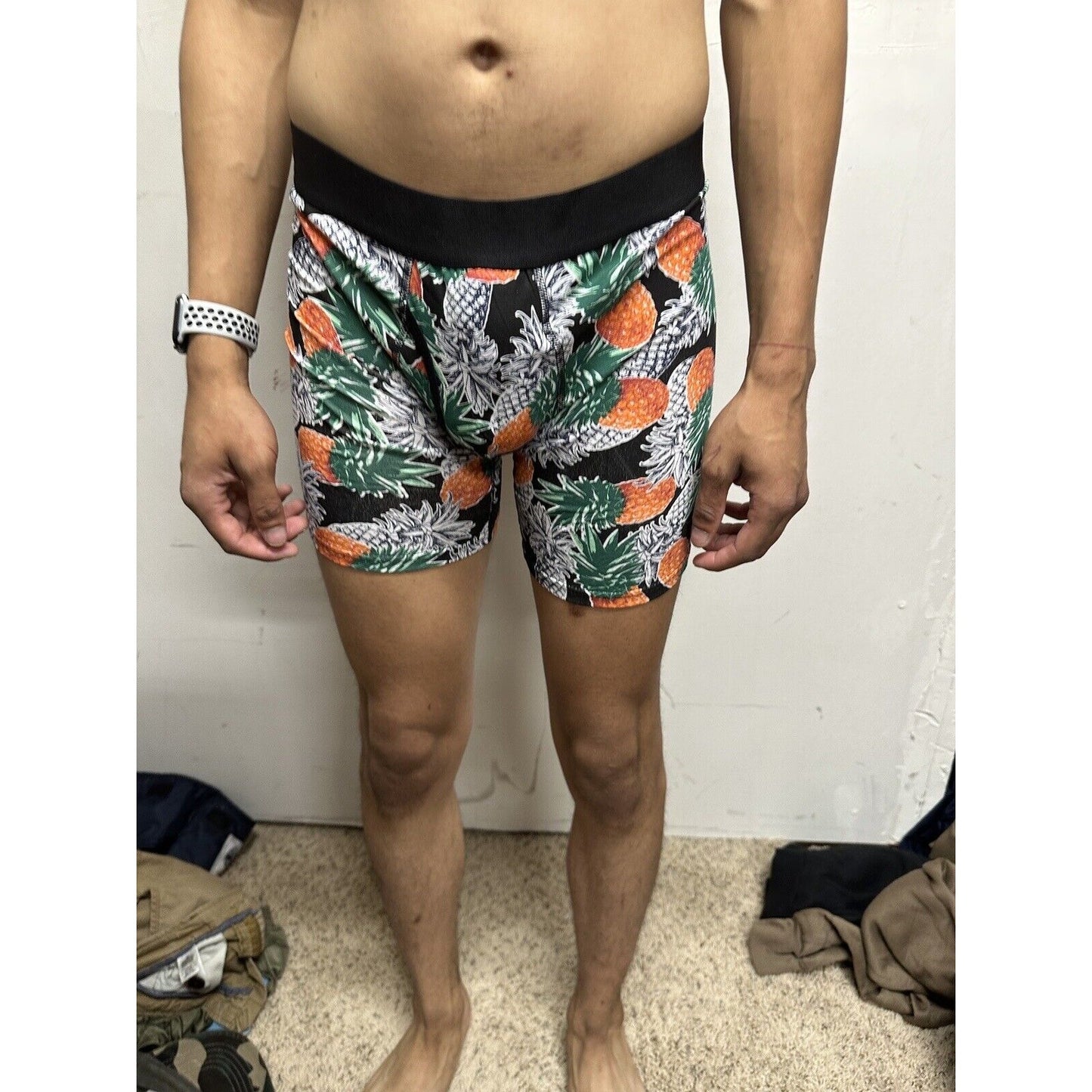 Men’s Pineapple Medium Multicolor 5% Spandex Boxer Briefs