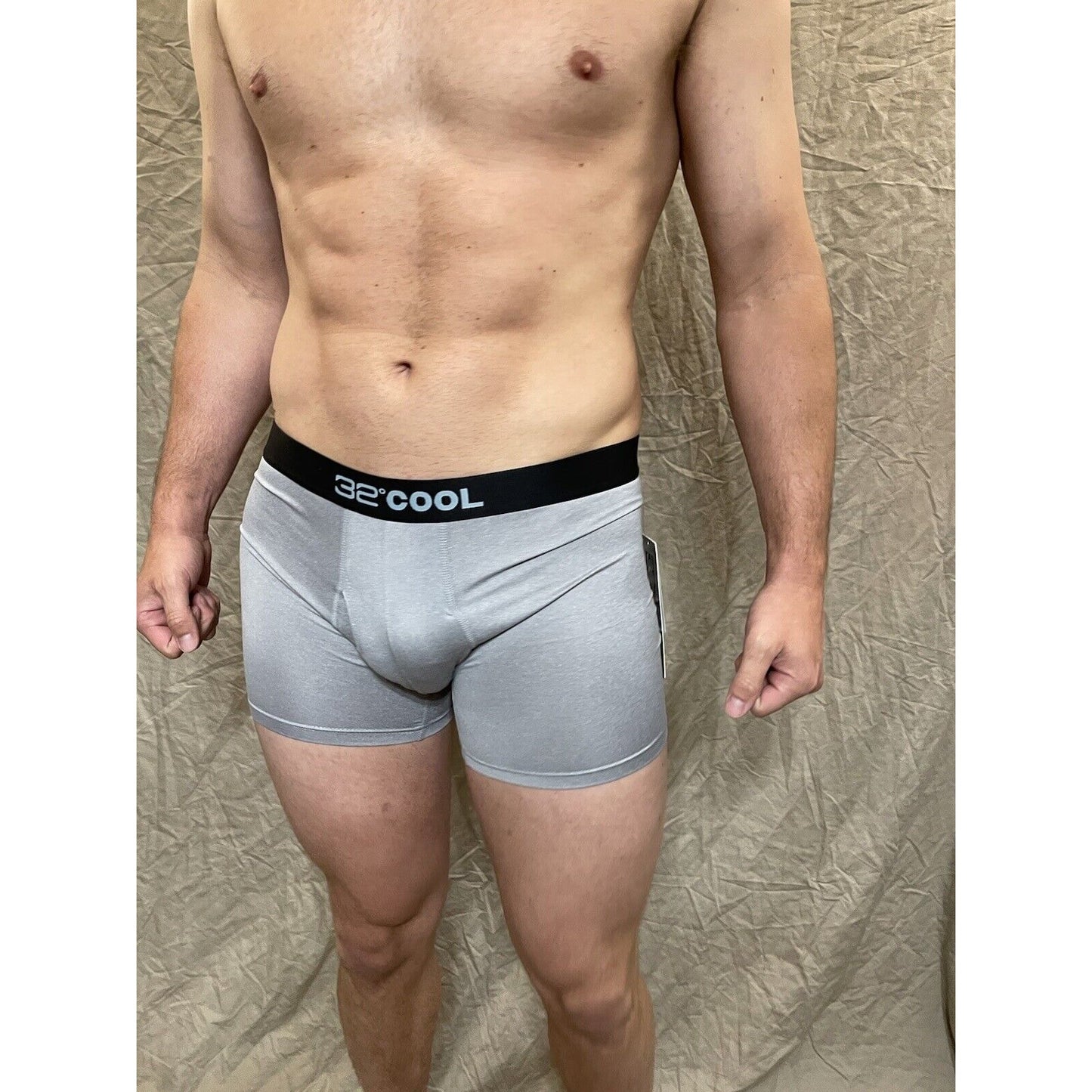 men's icy grey 32 degrees cool compression boxer brief Large