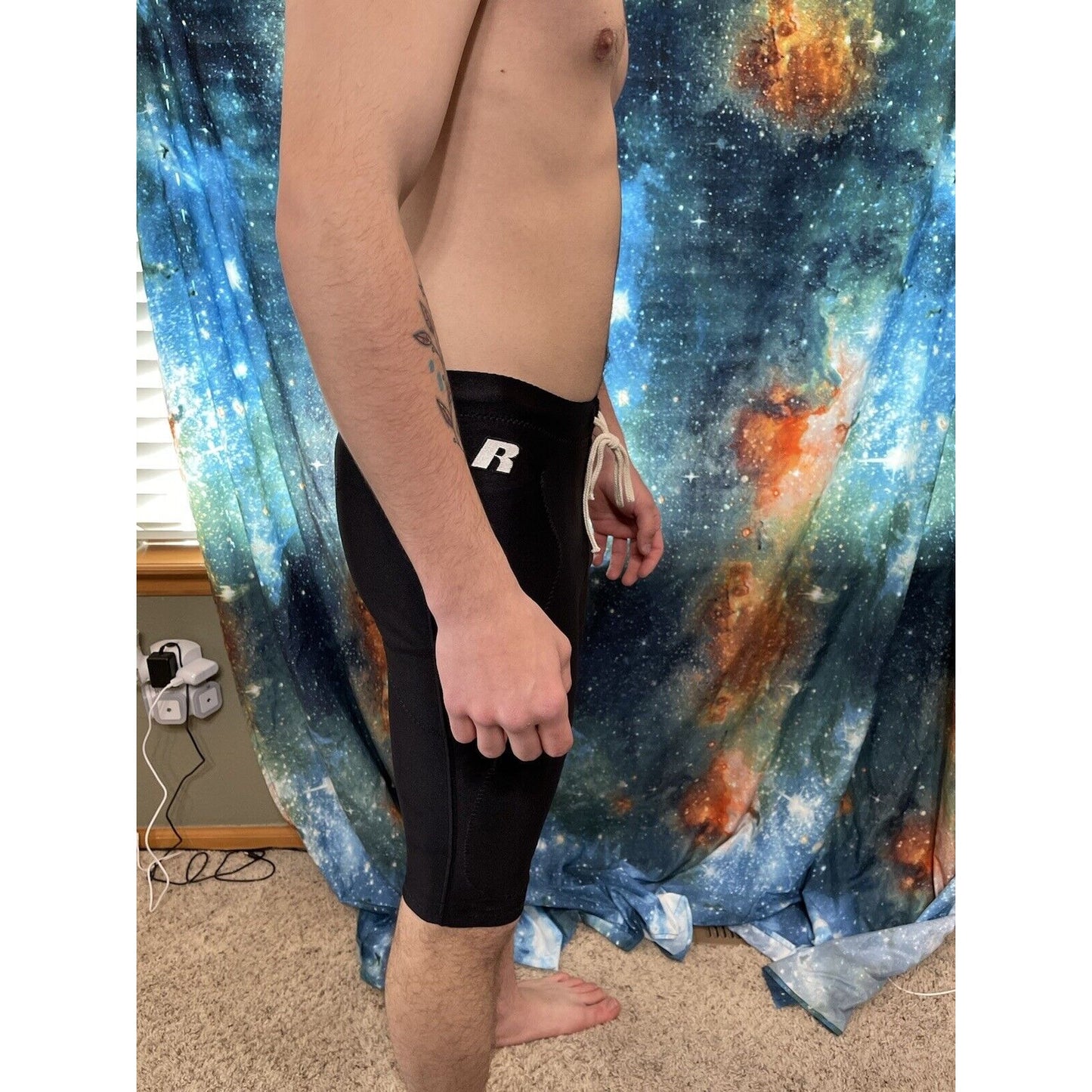 Men's Black Russell Athletics Medium Football Pants