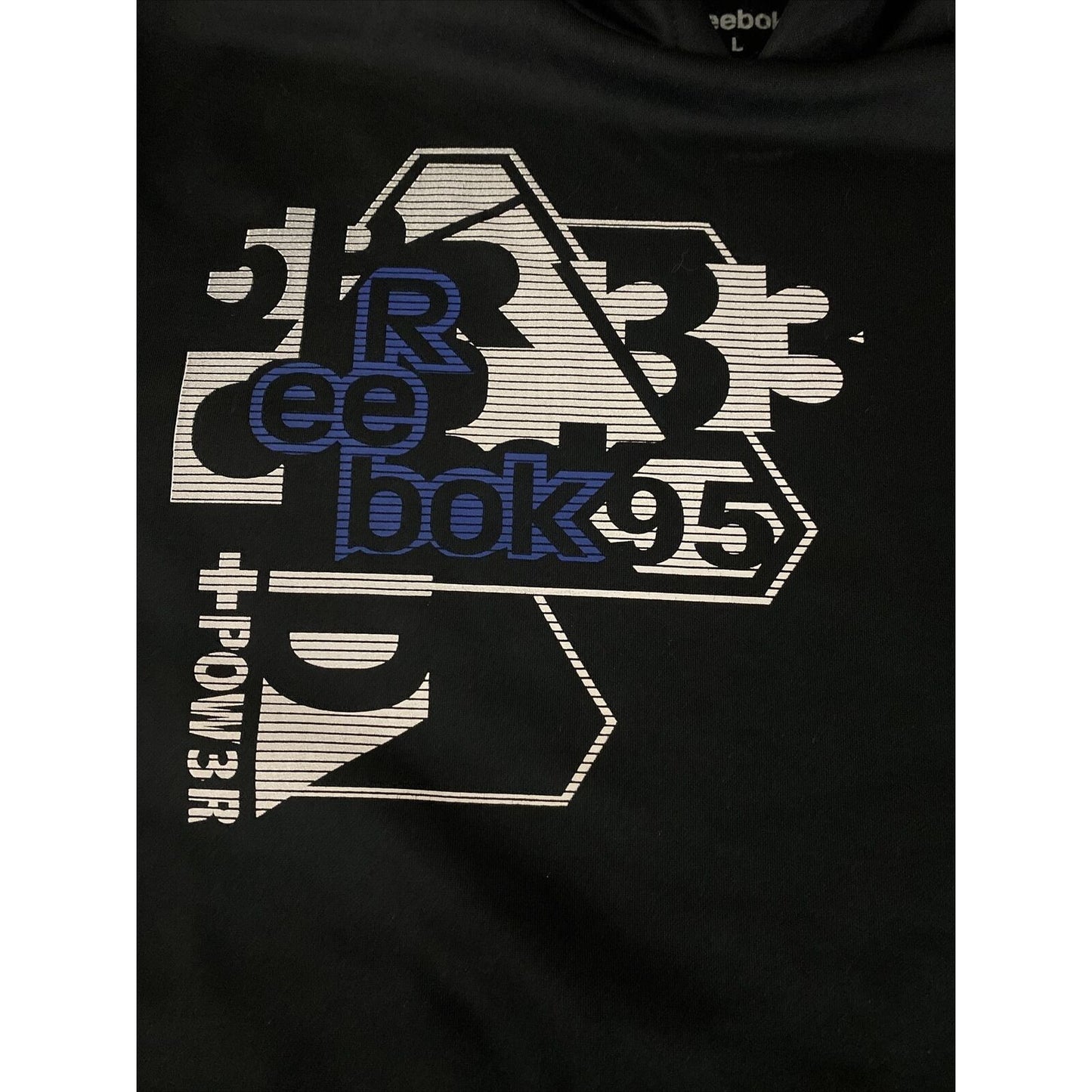 Reebok Boys’ Large Black Polyester Hoodie Pullover Sweatshirt