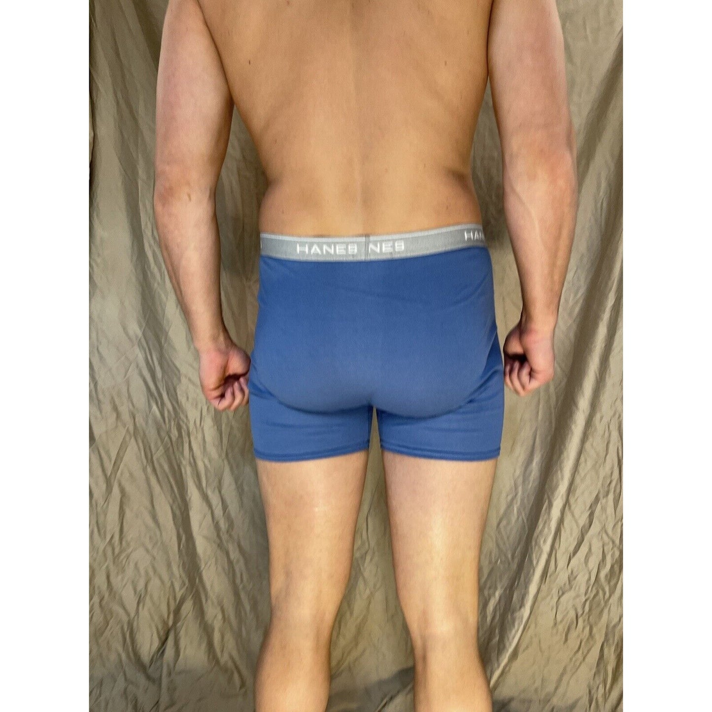 men's medium hanes Medium blue boxer brief