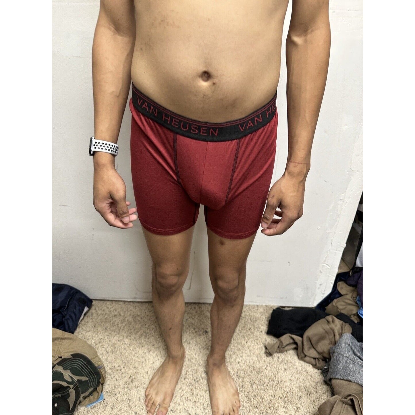 Men’s Rust Colored Medium Van Heusen Compression Boxer Briefs