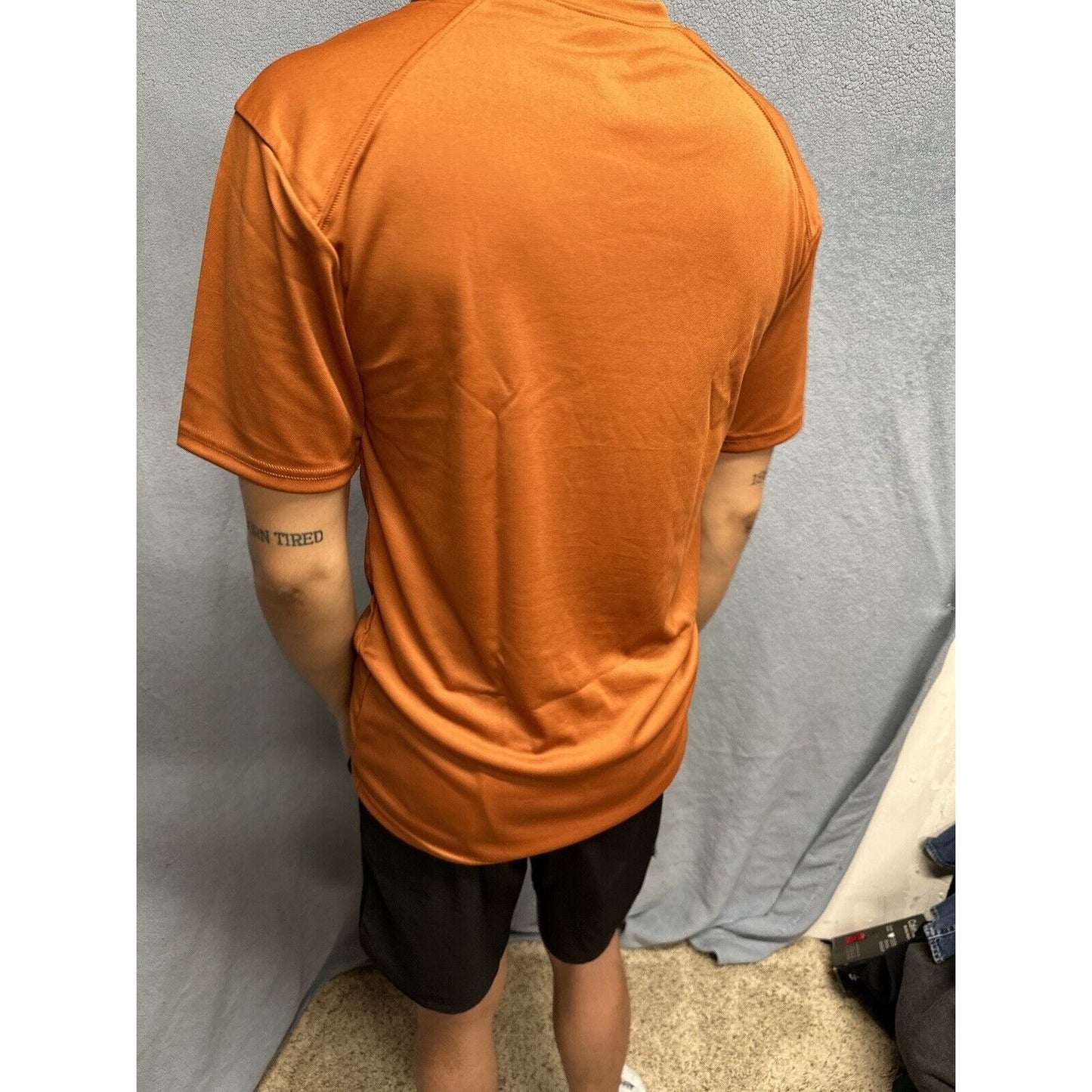 Men’s Small Badger Sport Burnt Orange Short Sleeve Tshirt Polyester