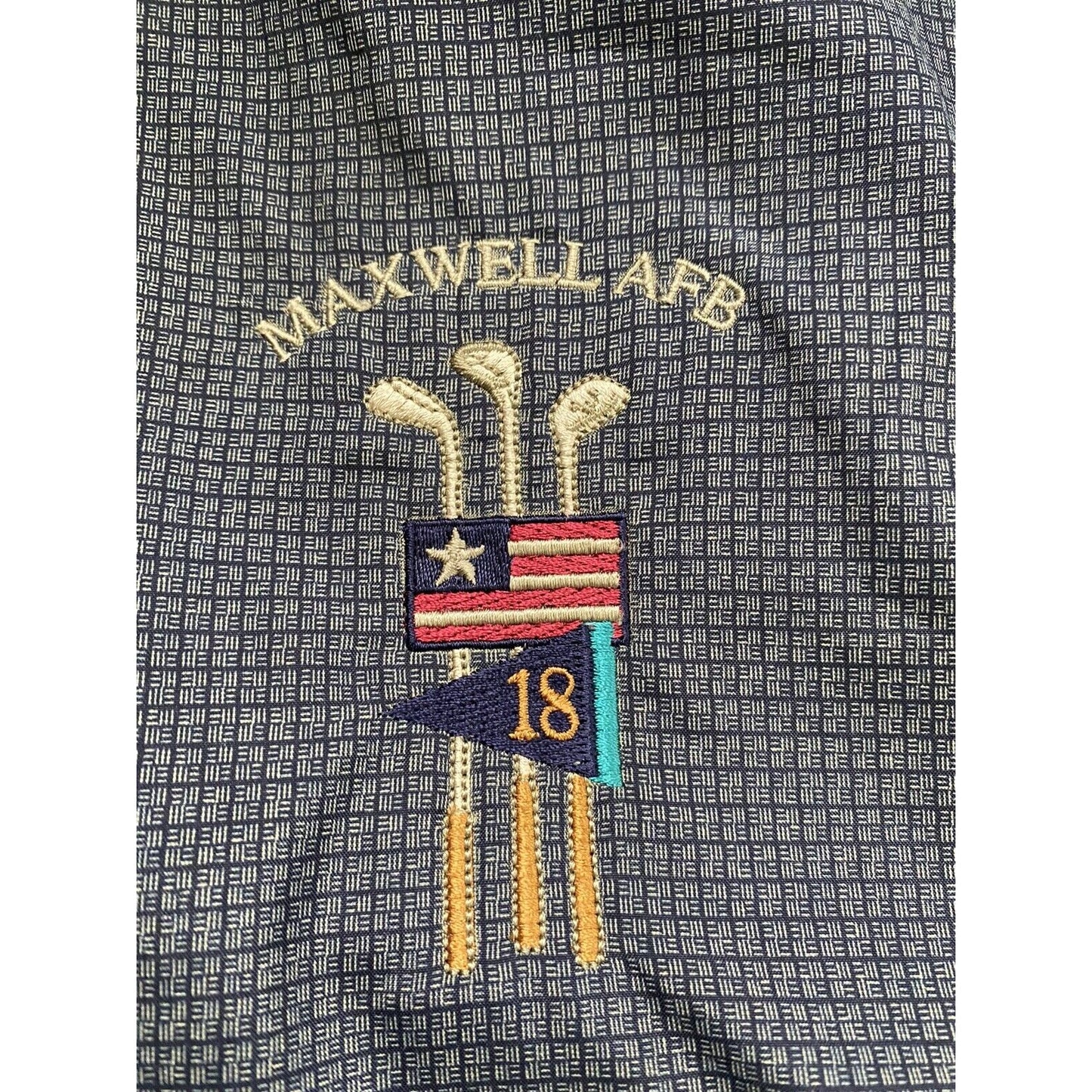 MAXWELL AFB Air Force Base 18-hole Golf Gear For Sports Navy Blue Large Pullover