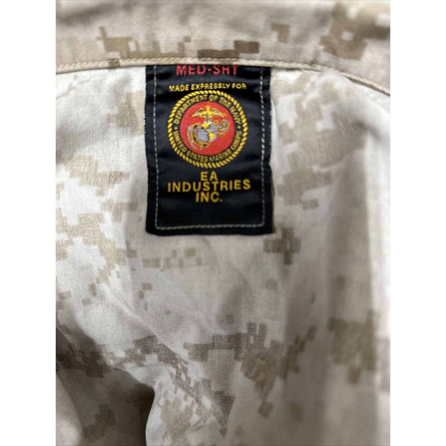 Men’s Medium Short Usmc Marines Blouse Top Uniform Desert Marpat