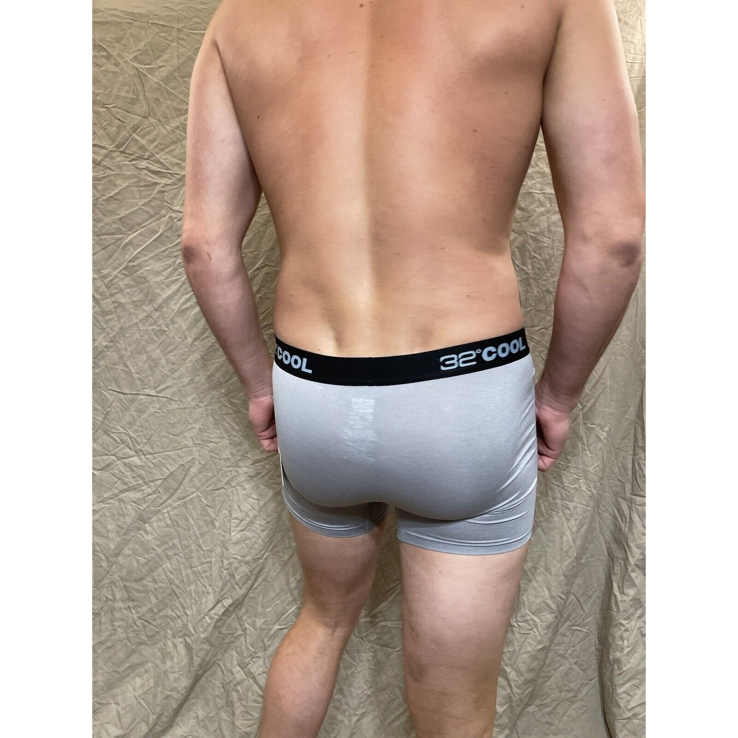men's icy grey 32 degrees cool compression boxer brief Large