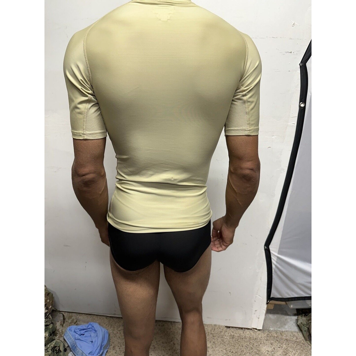 Men’s Military Tan 5.11 Tactical Series Medium 20% Spandex muscle shirt