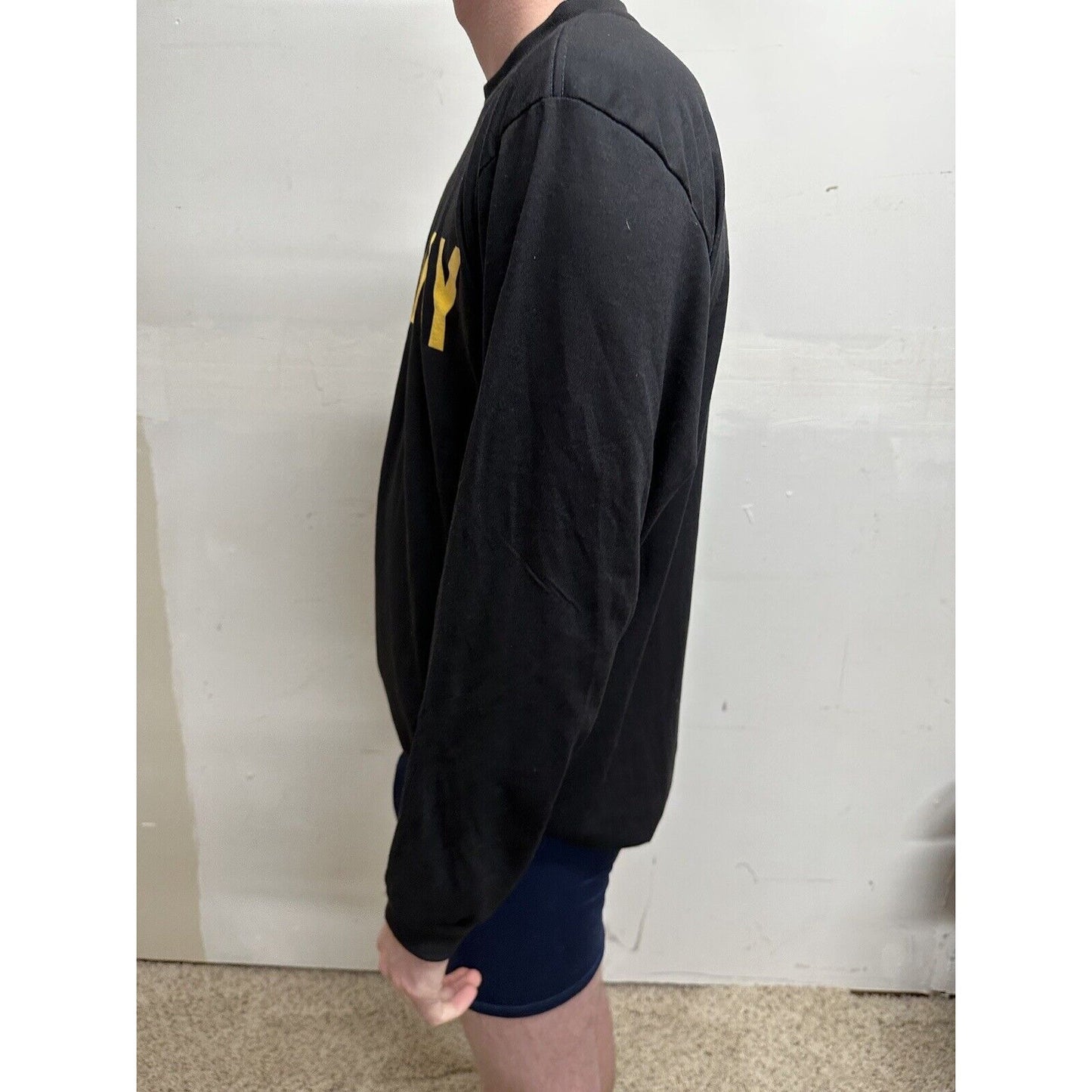 army physical fitness uniform medium long sleeve black poly APFU