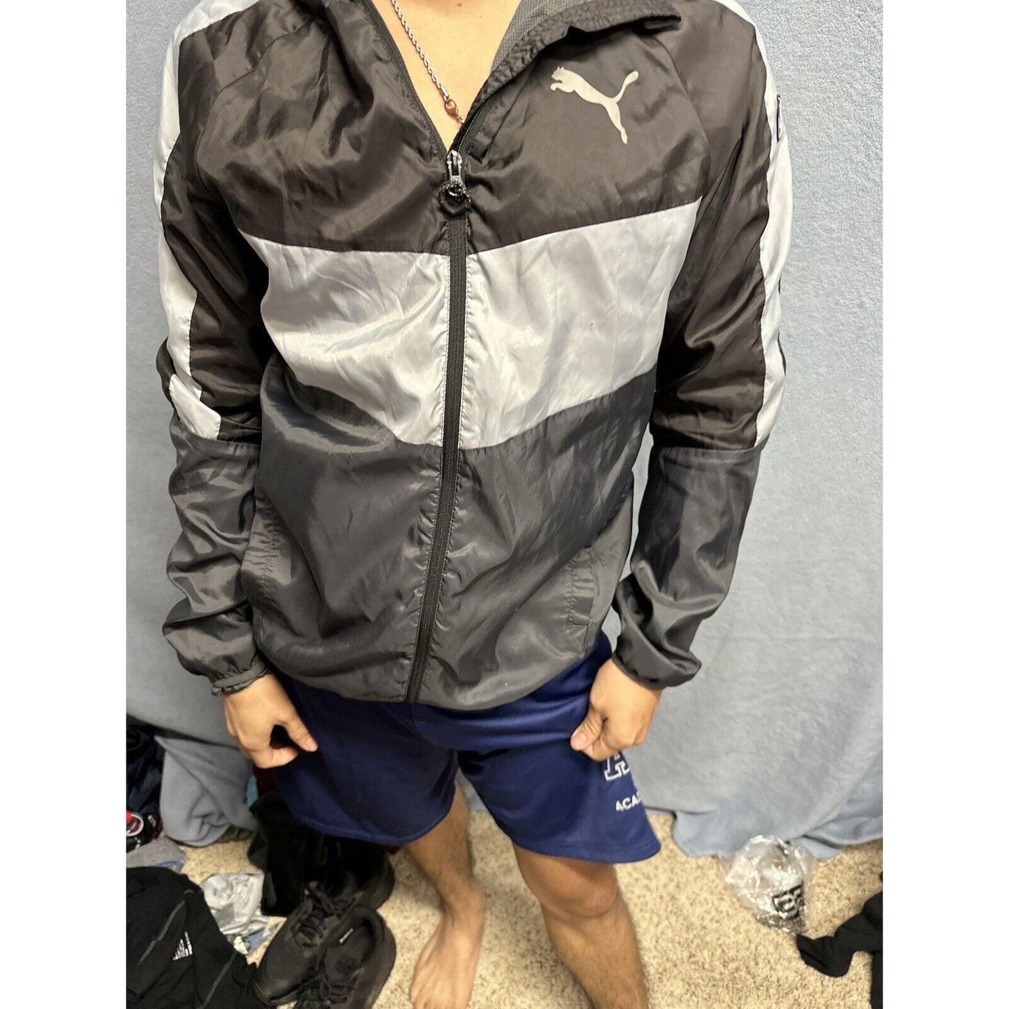 Men’s Small Puma Gray Full Zip Hoodie Small