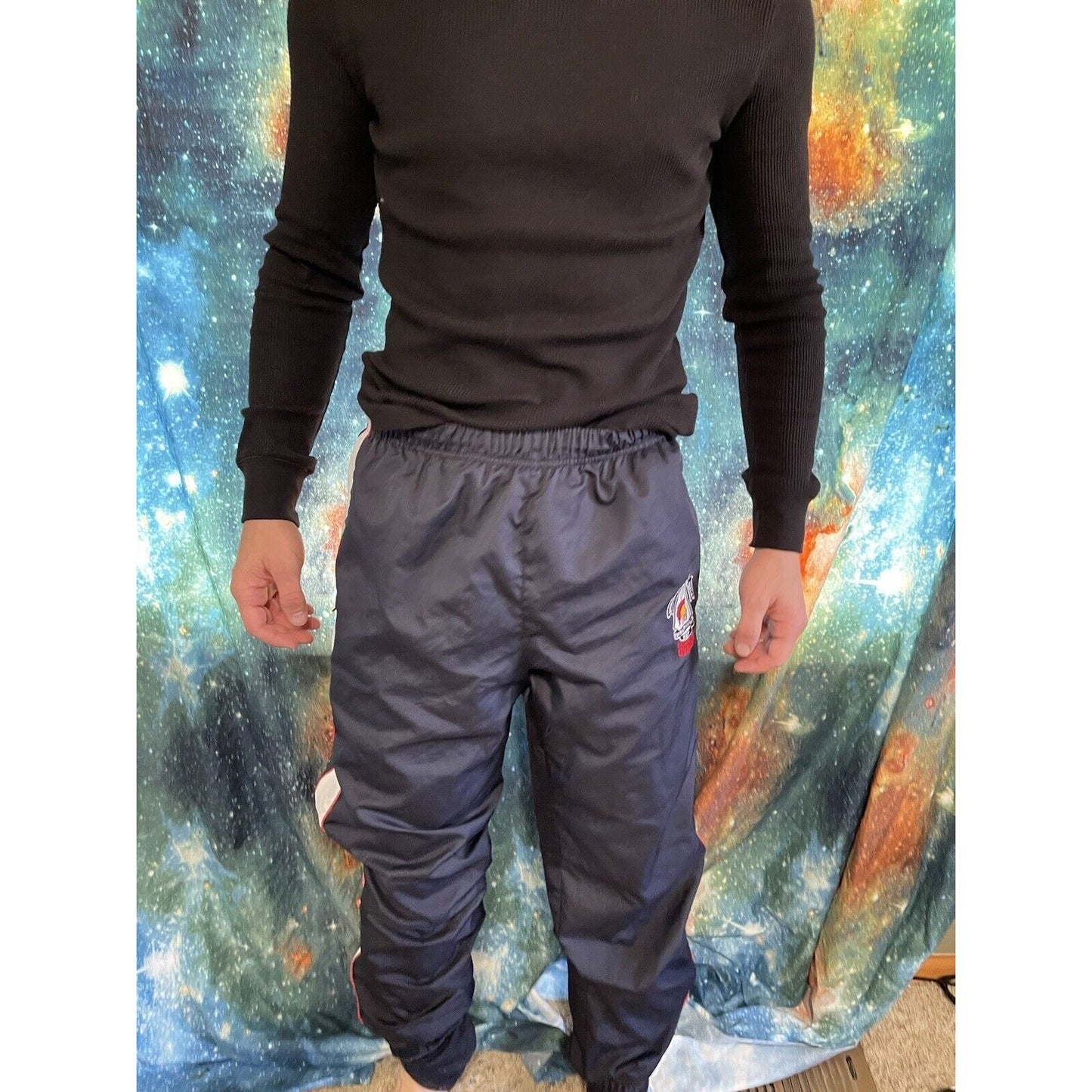 Men’s Small National Guard track pants dark blue recruiter