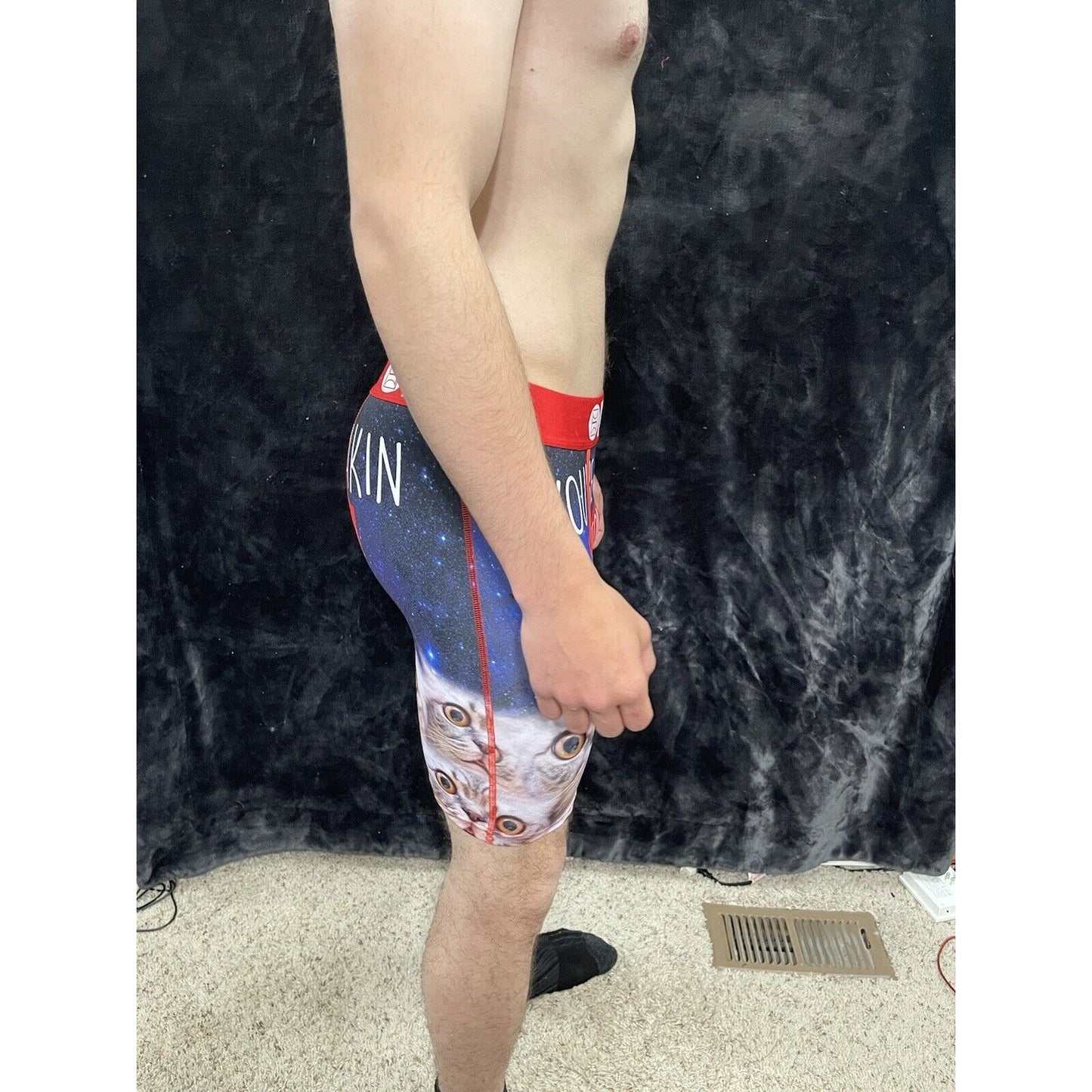 PSD Underwear Men's Freakin Meowt Printed Boxer Briefs Medium New
