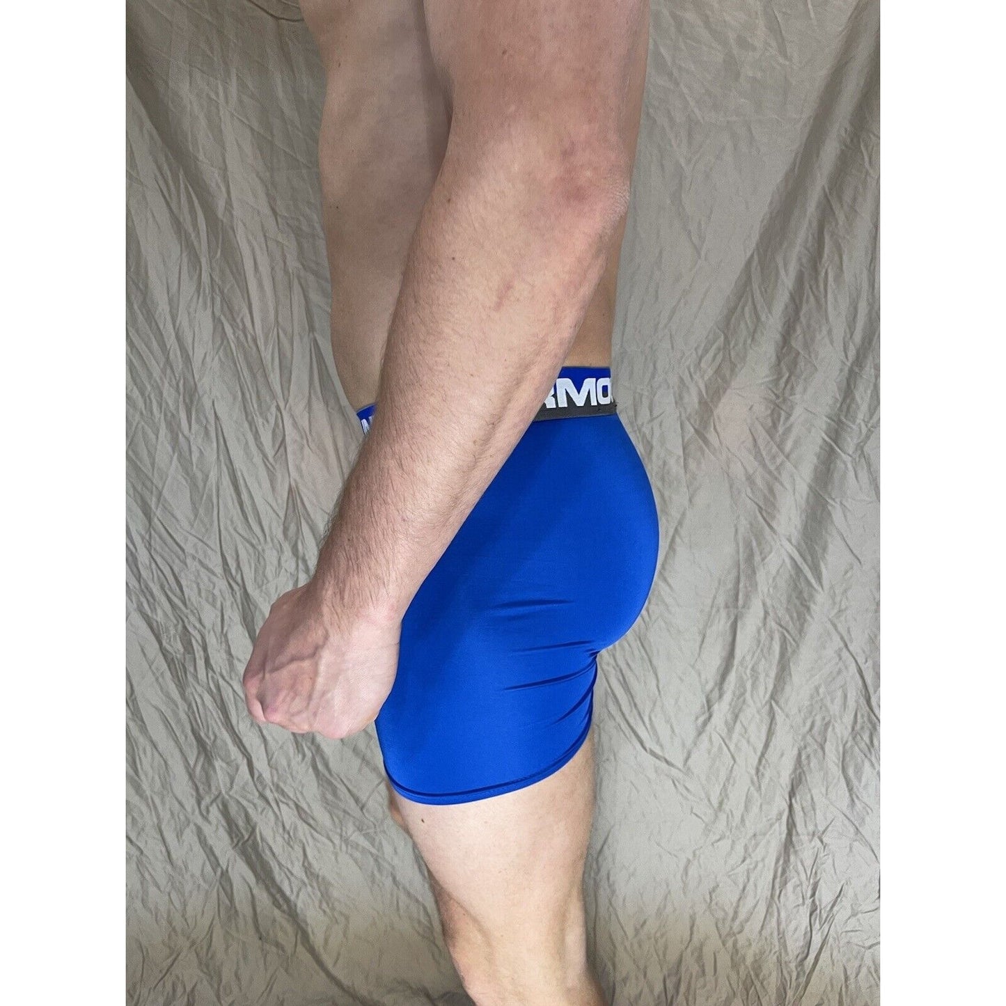 boys youth xl under armour boxerjock Blue with Gray and Blue band