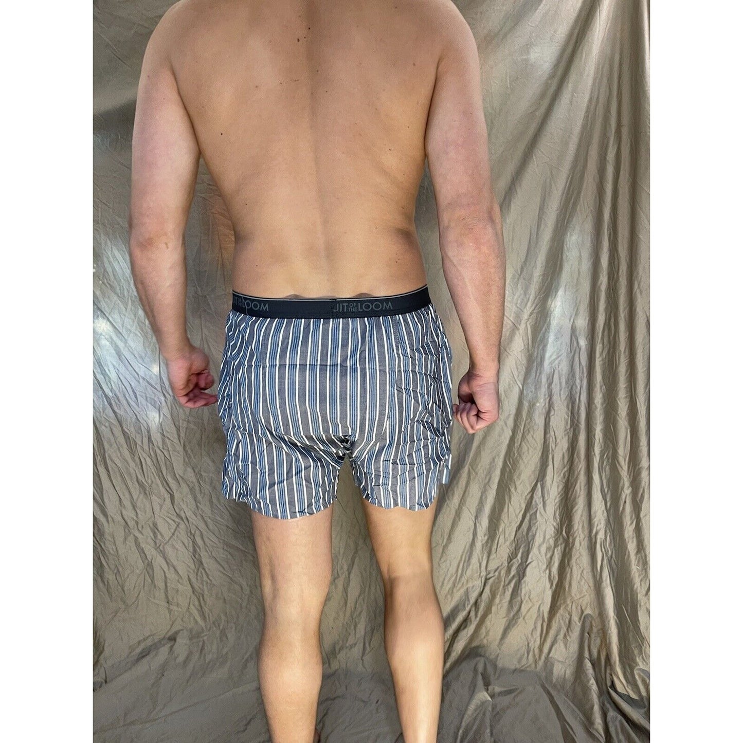 men's fruit of the loom Striped blue boxer shorts Size Small