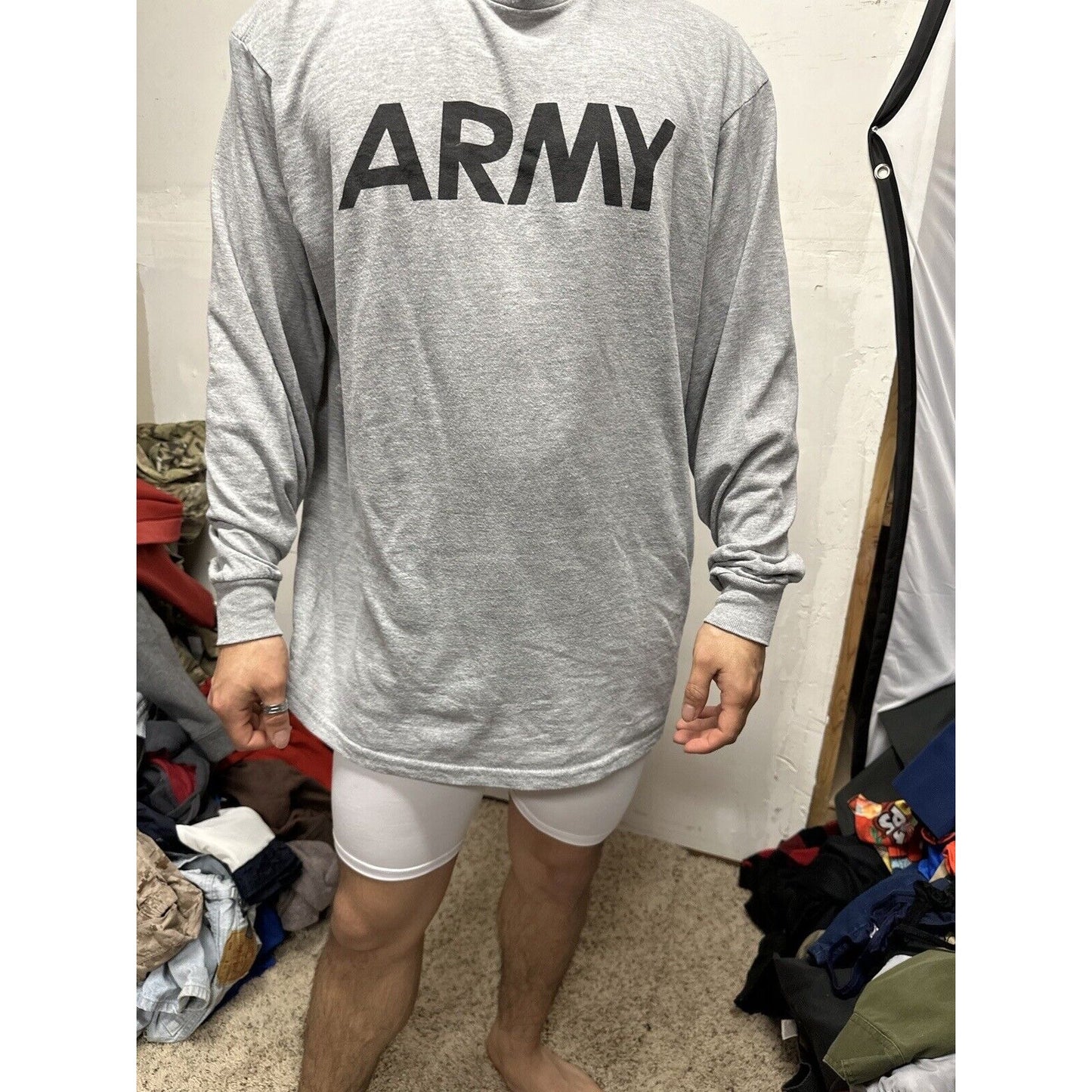 Men’s Long Sleeve Army Soffe Dri Release XL Pt Uniform Shirt Long Sleeves