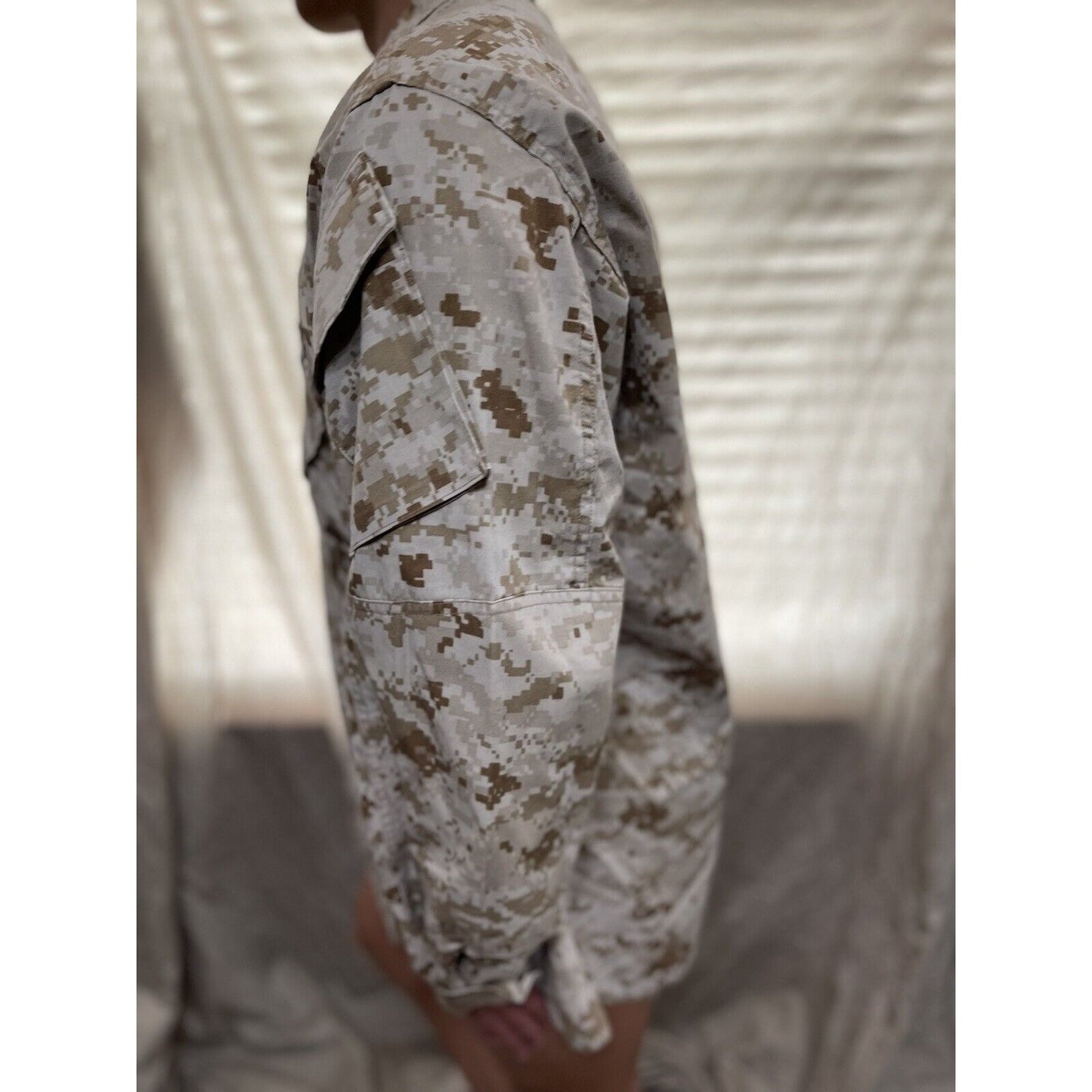 men's usmc marines desert camo top blouse medium regular
