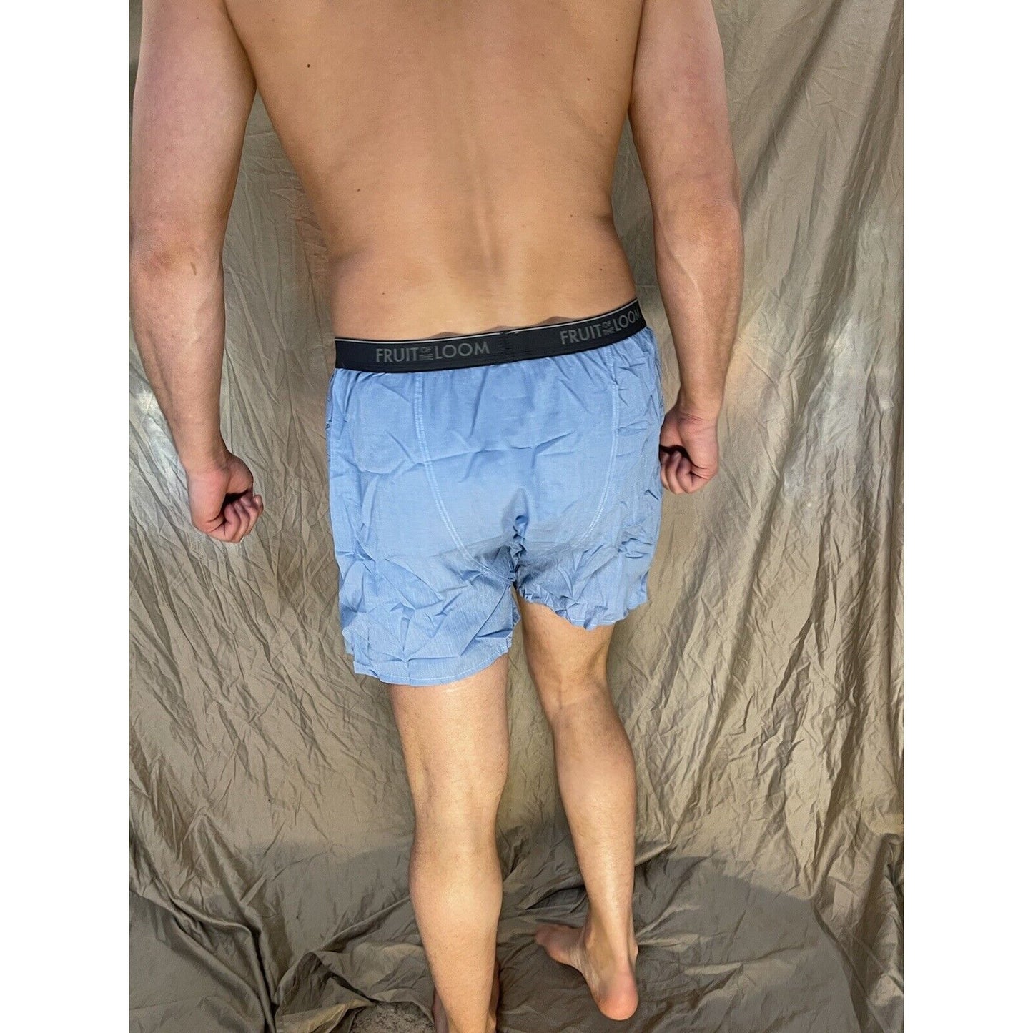 men's fruit of the loom blue boxer shorts small