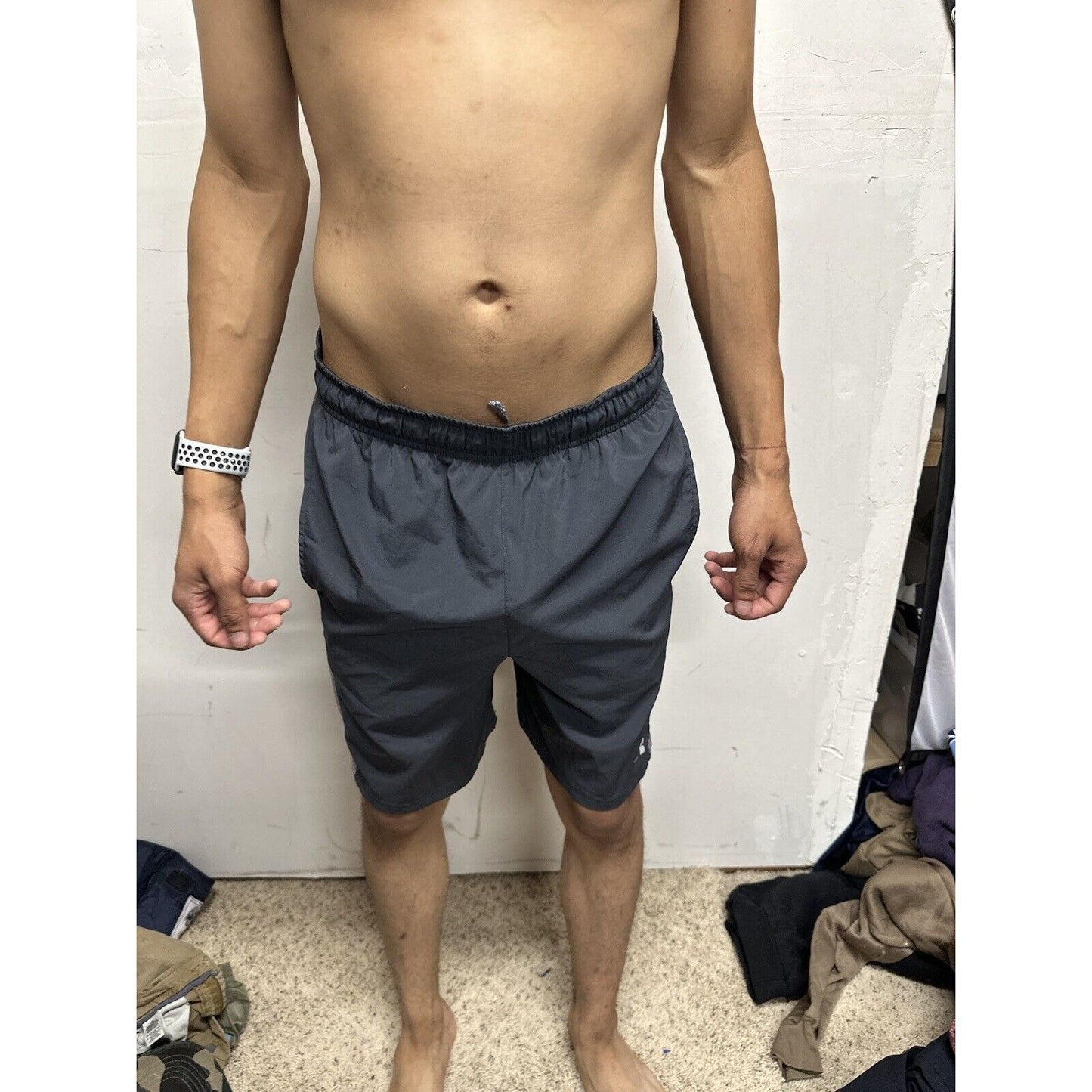 Men’s Gray Russell Small Athletic Shorts With Pockets