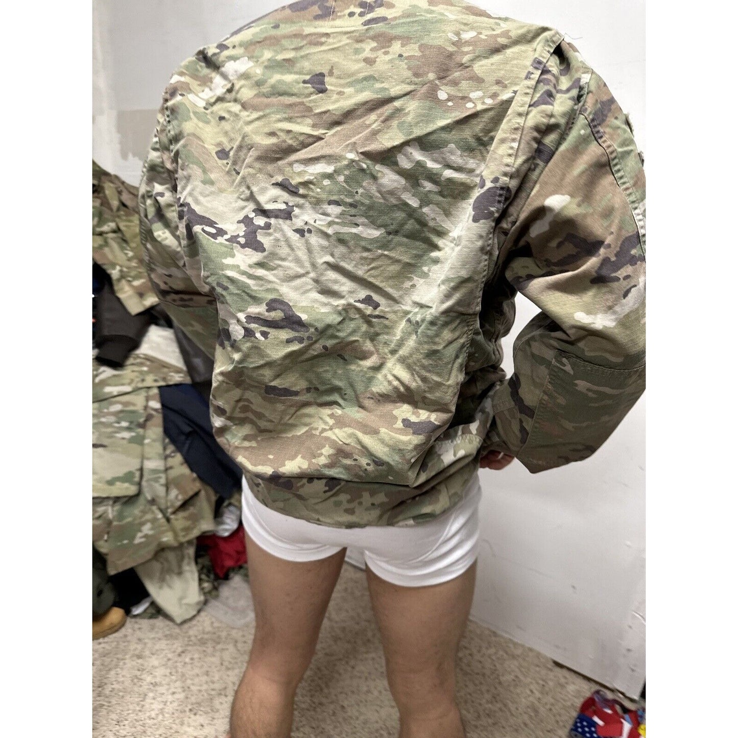 Men’s Ocp Army Combat Uniform Large Long Top Blouse Space Force