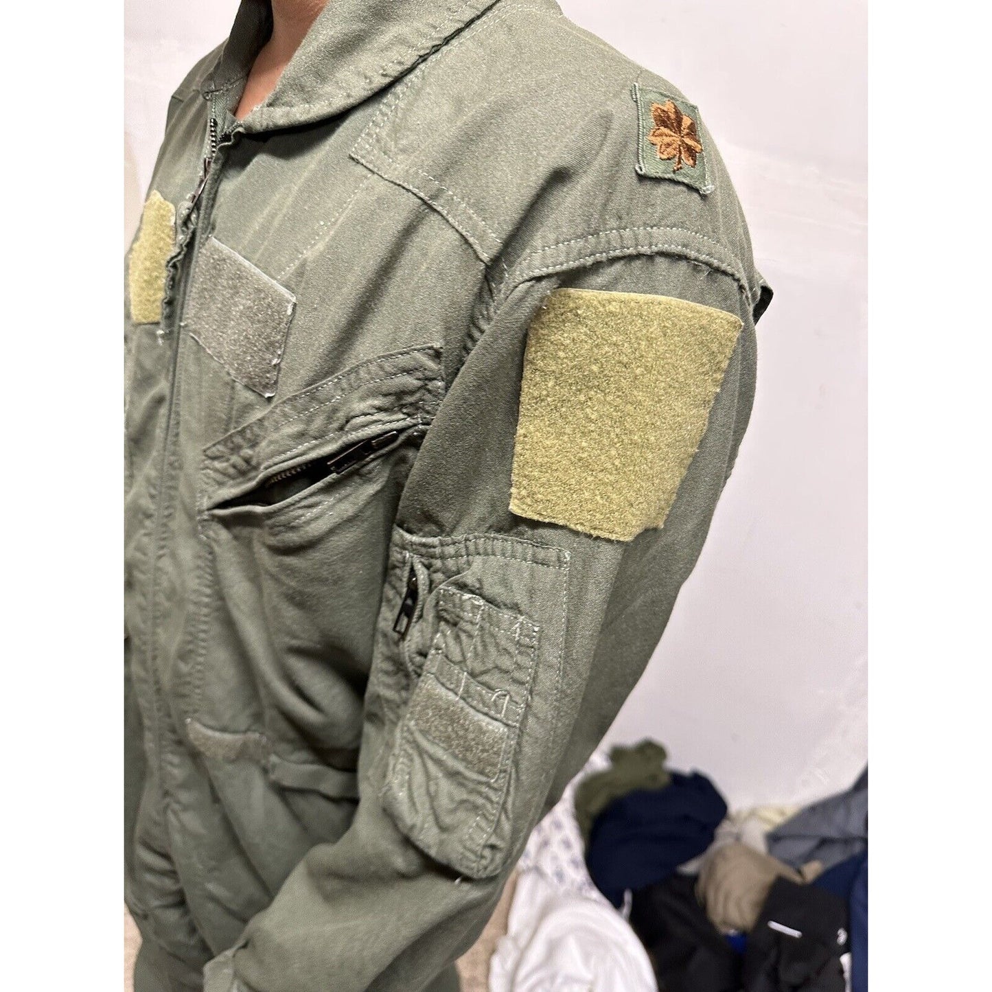 Men’s 42R Summer Fire Resistant USAF Military Uniform Flight Suit Major Rank