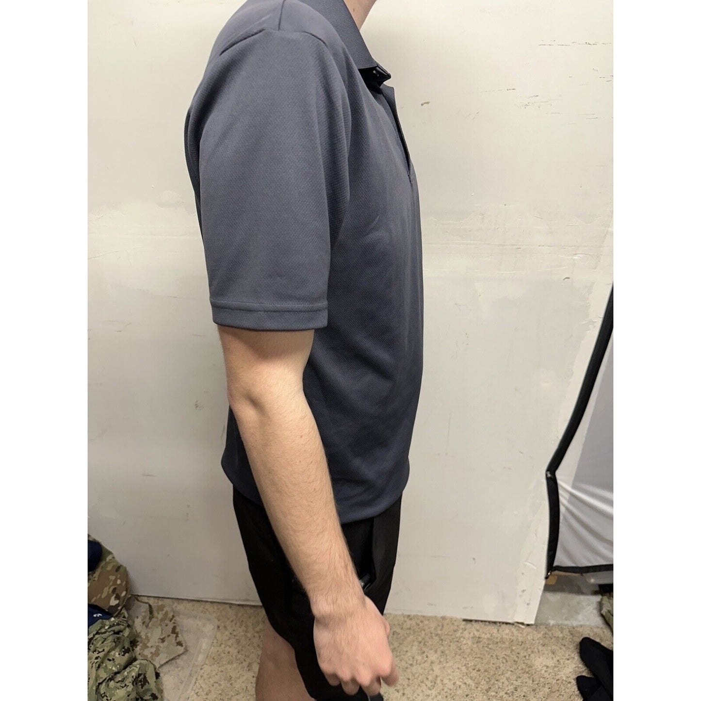 Men’s Gray Sport-tek Medium Short Sleeve Polo Shirt Us Army