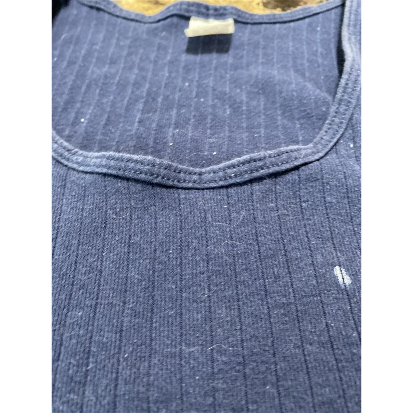 Fruit Of The Loom Men’s Large (42-44) Navy Blue Cotton Muscle Tank Top
