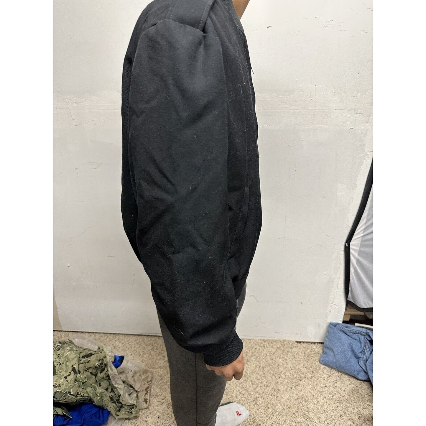 Men’s black Neptune garment company size 46 insulate lining military jacket