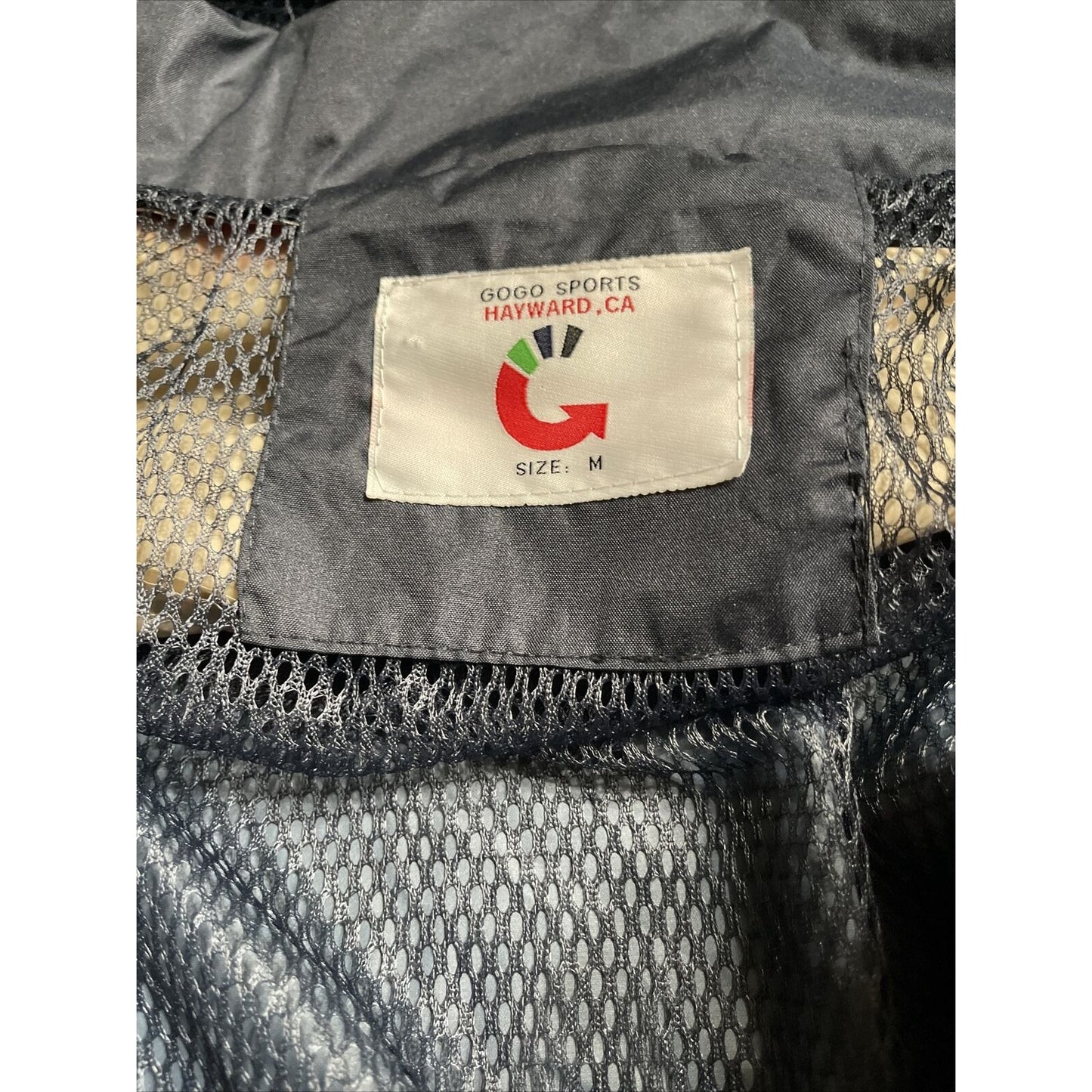 Men's Gogo Sports blue mediuk windbreaker full zip San Francisco