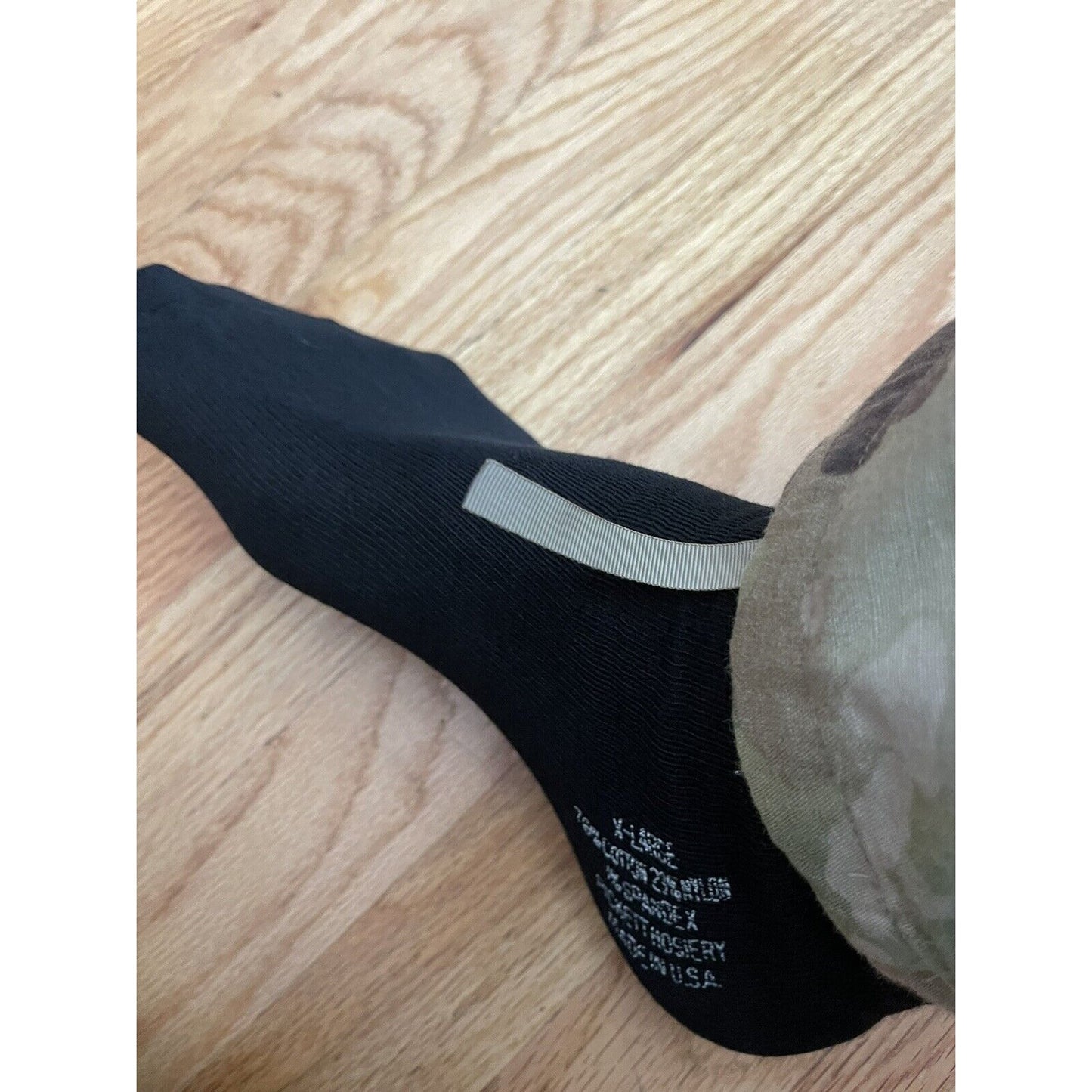 Military Defense Logistics Agency Boot socks XL Black cotton, Nylon, Spandex