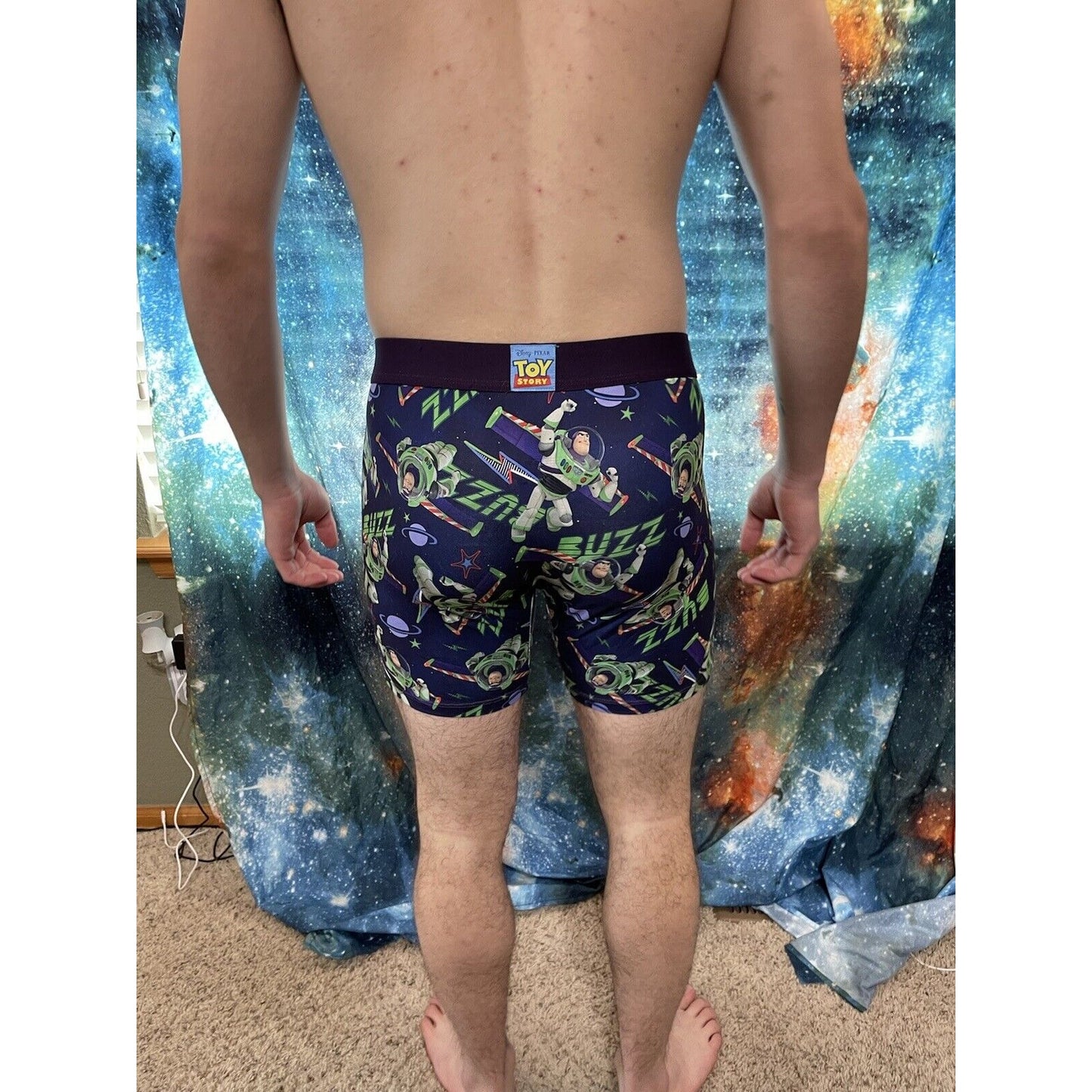 men's crazy boxers pixar xl buzz lightyear compression shorts New And Unworn