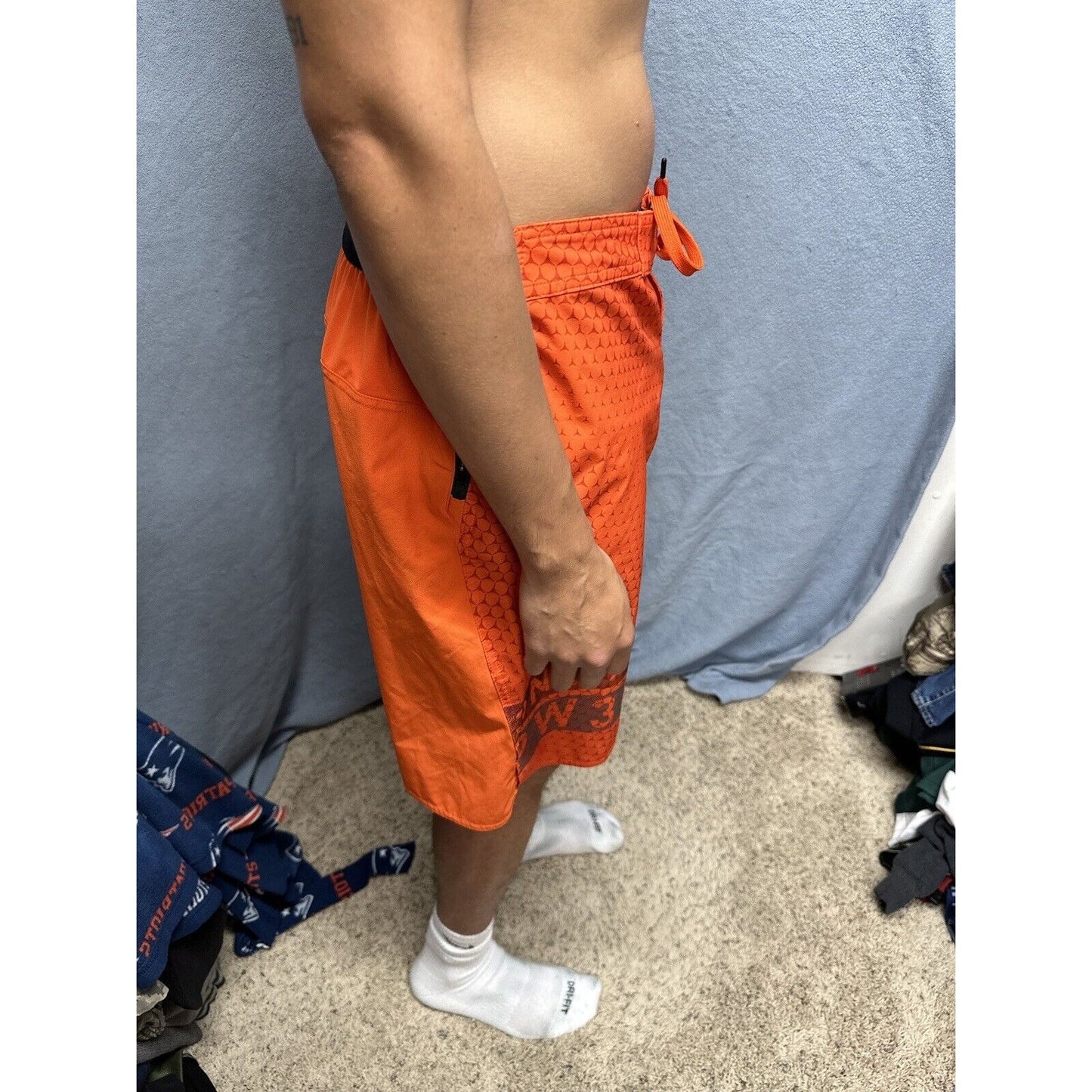 Men’s Orange Reebok Large Movement Zones Trunks Board Shorts