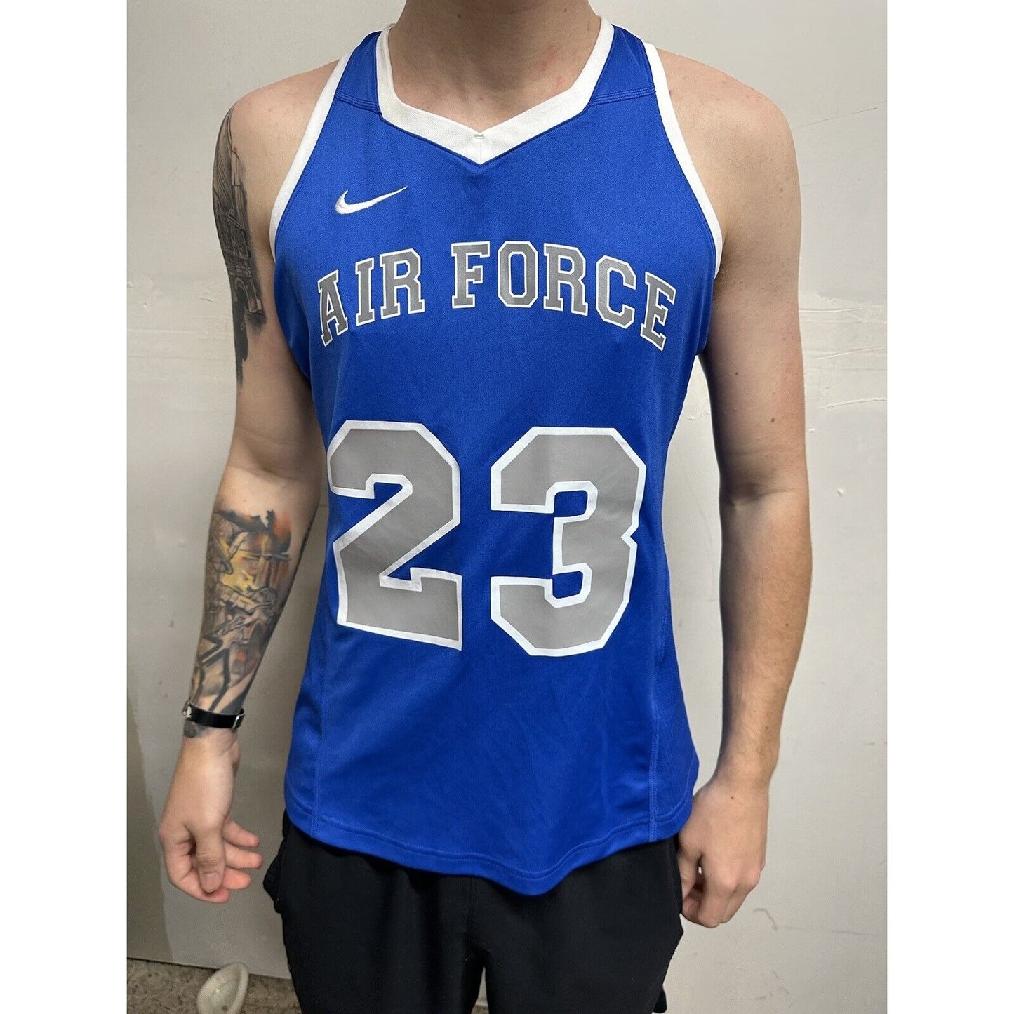 Men’s Large Nike Dri-fit USAFA Air Force Academy Jersey Tank Top Athletic