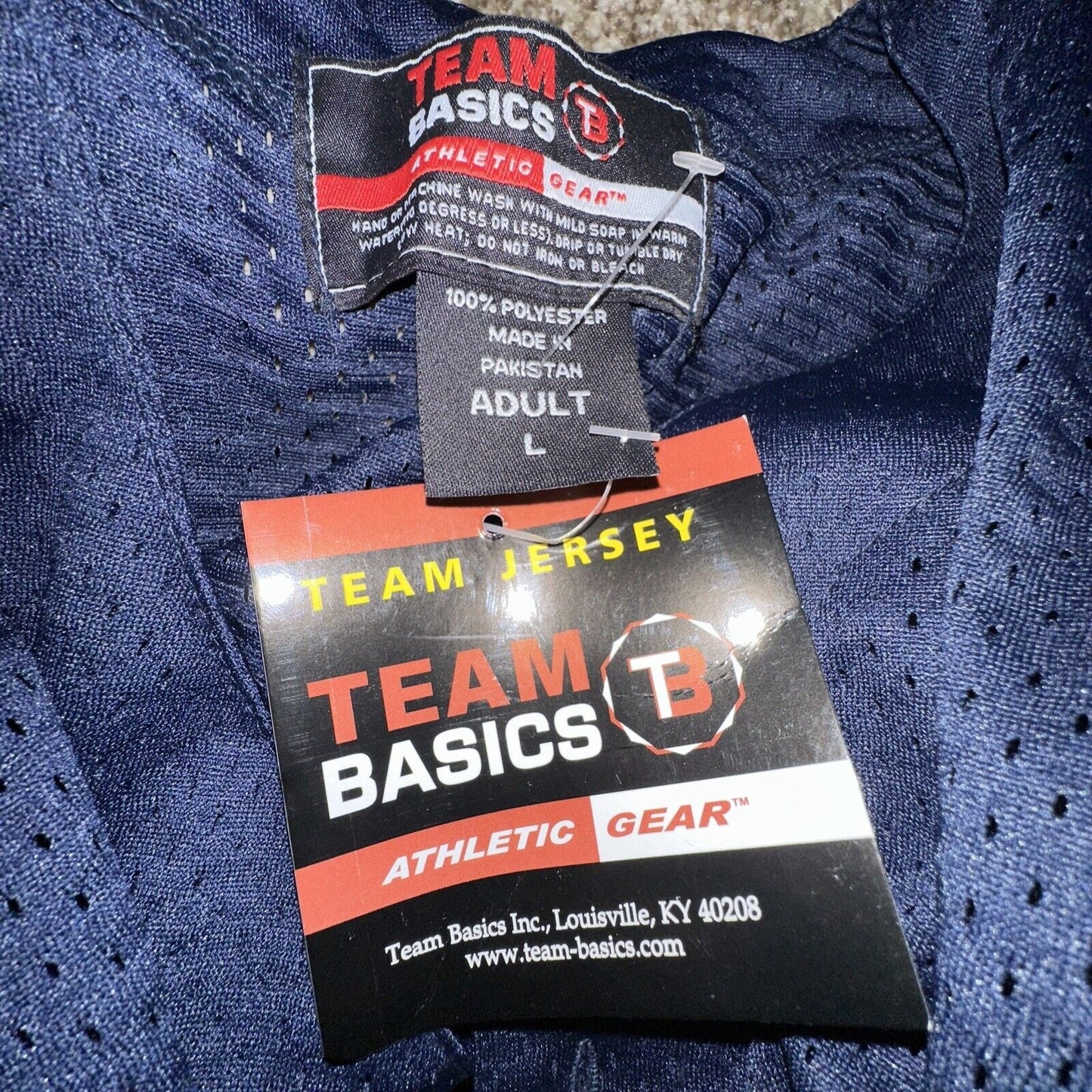men’s team jersey dark blue team basics large button up