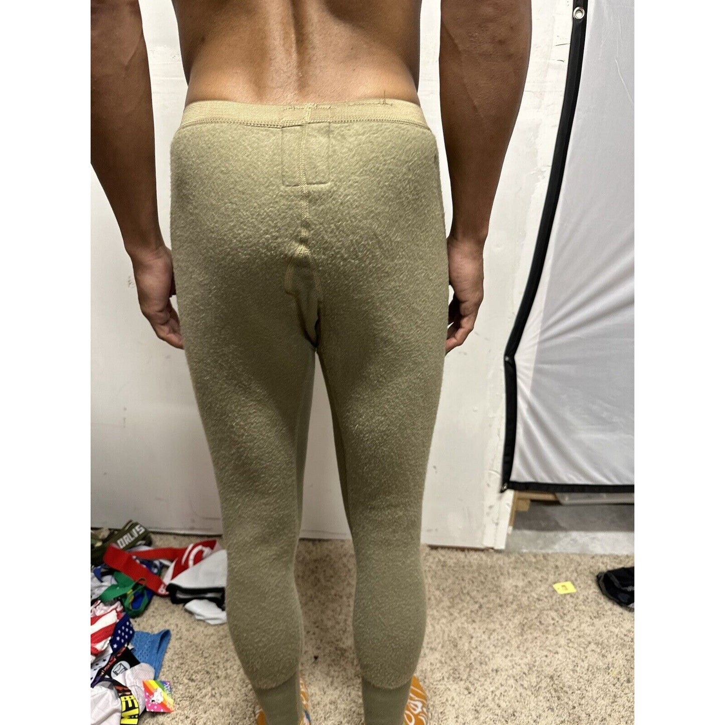 Men’s Army Tan Drawers Midweight Insulated X-small Regular Nomex thermal bottoms
