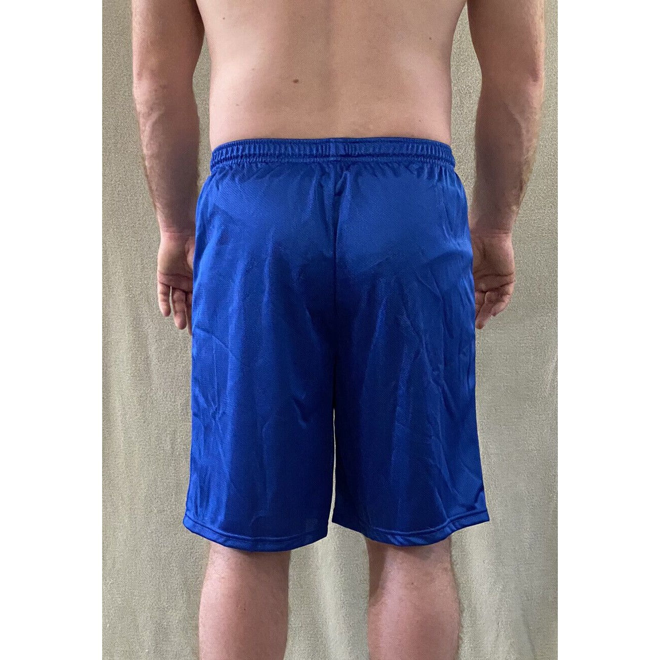 Soffe Men’s Large Royal Blue Basketball Training Polyester Mesh Shorts