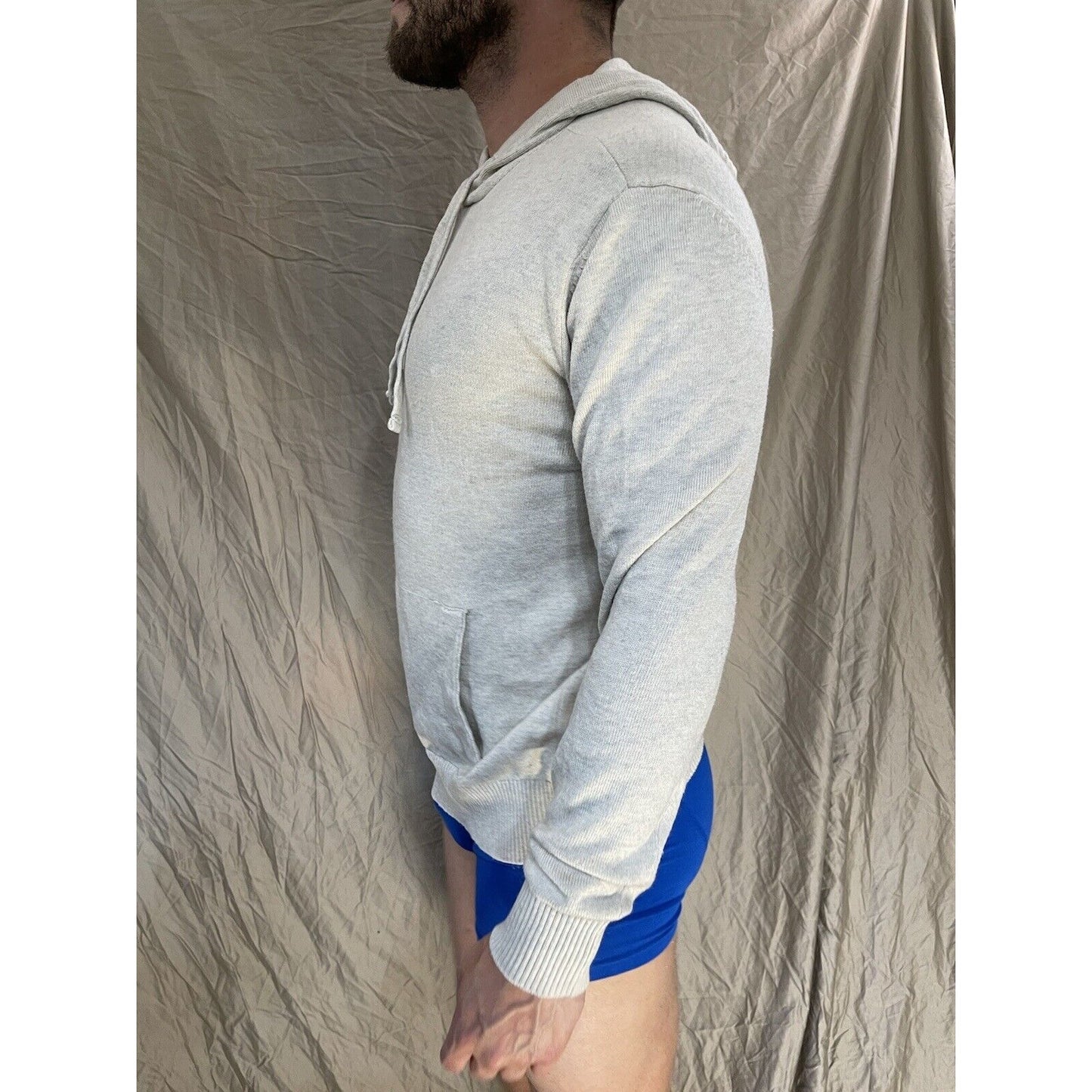 men's beige american eagle medium hoodie pullover sweater