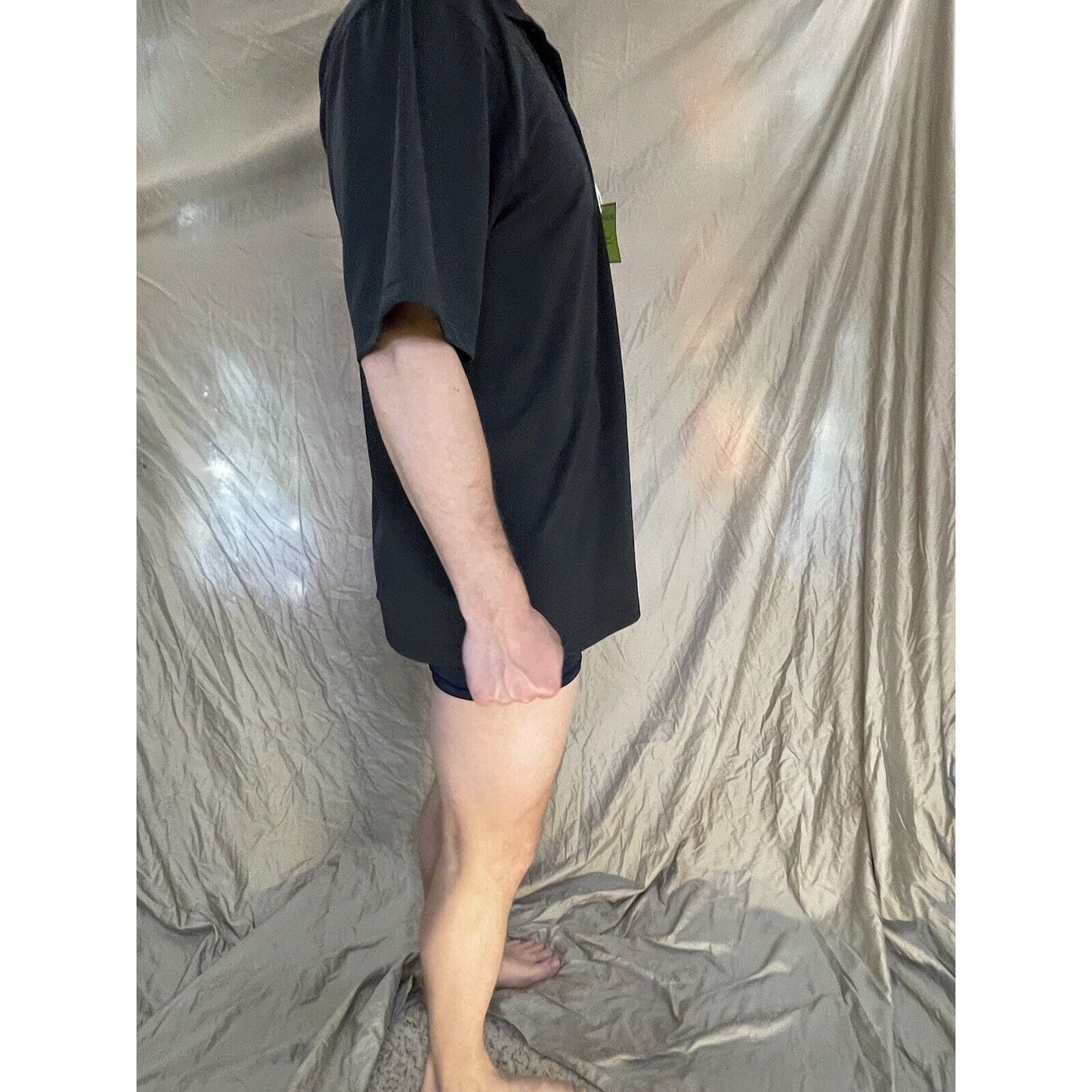 men's black polo large port authority SAMC army
