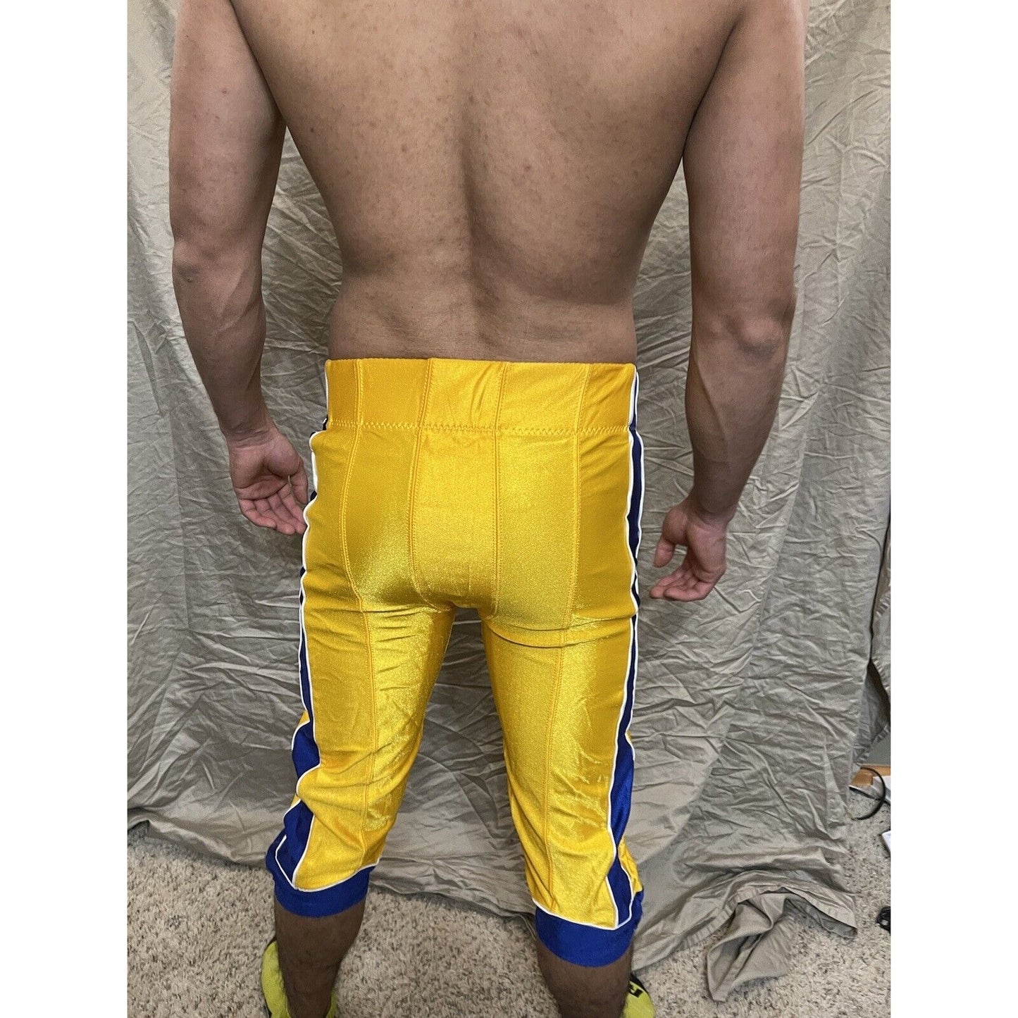 men's gold/yellow/blue russell athletics size 34 football pants