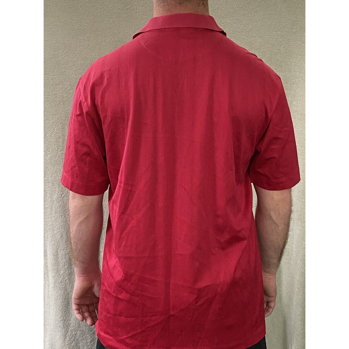 Nike Fit-Dry Tiger Woods Collection Men’s Large Red Horse Logo Golf Polo Shirt