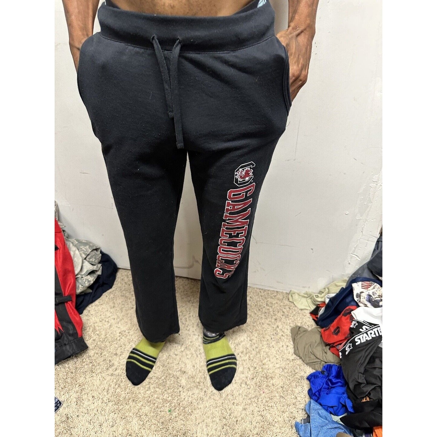 Men’s Gildan Small South Carolina Gamecocks Black Sweat Pants With Pockets