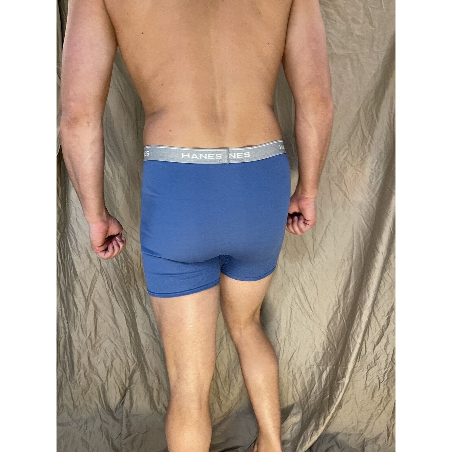 men's medium hanes Medium blue boxer brief