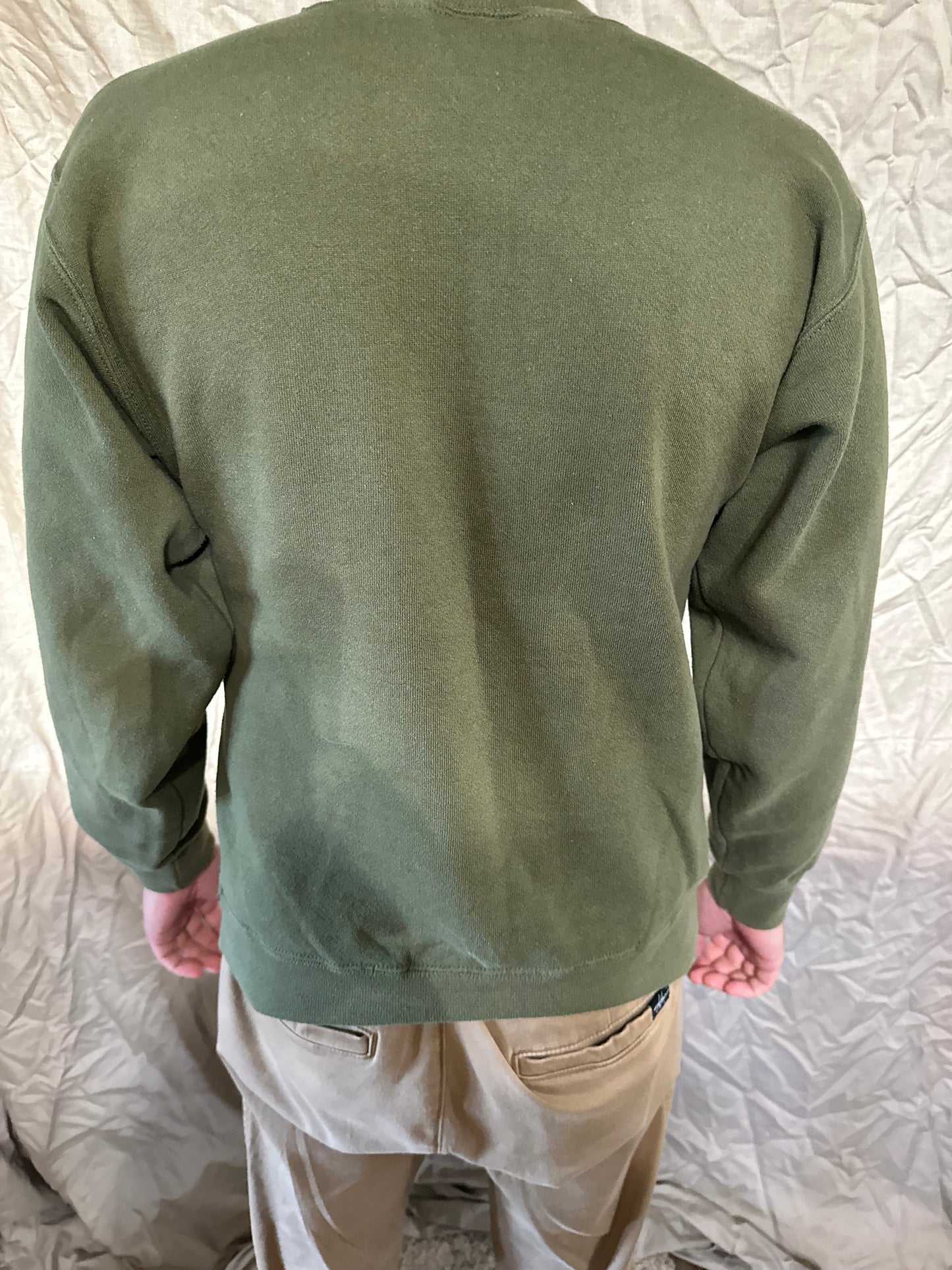 Men’s usmc marine corps soffe green pullover sweater athletic size small