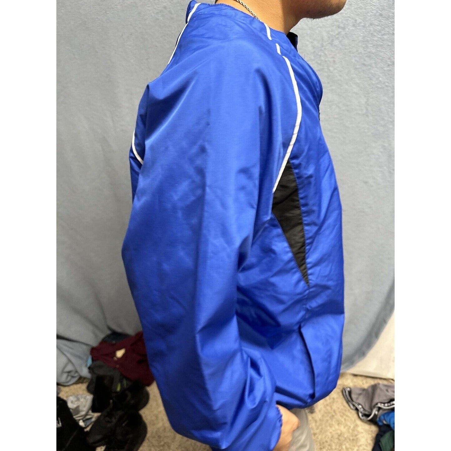 Men’s Blue Holloway Large Air Force Academy Windbreaker Jacket 1/4 Zip Pullover