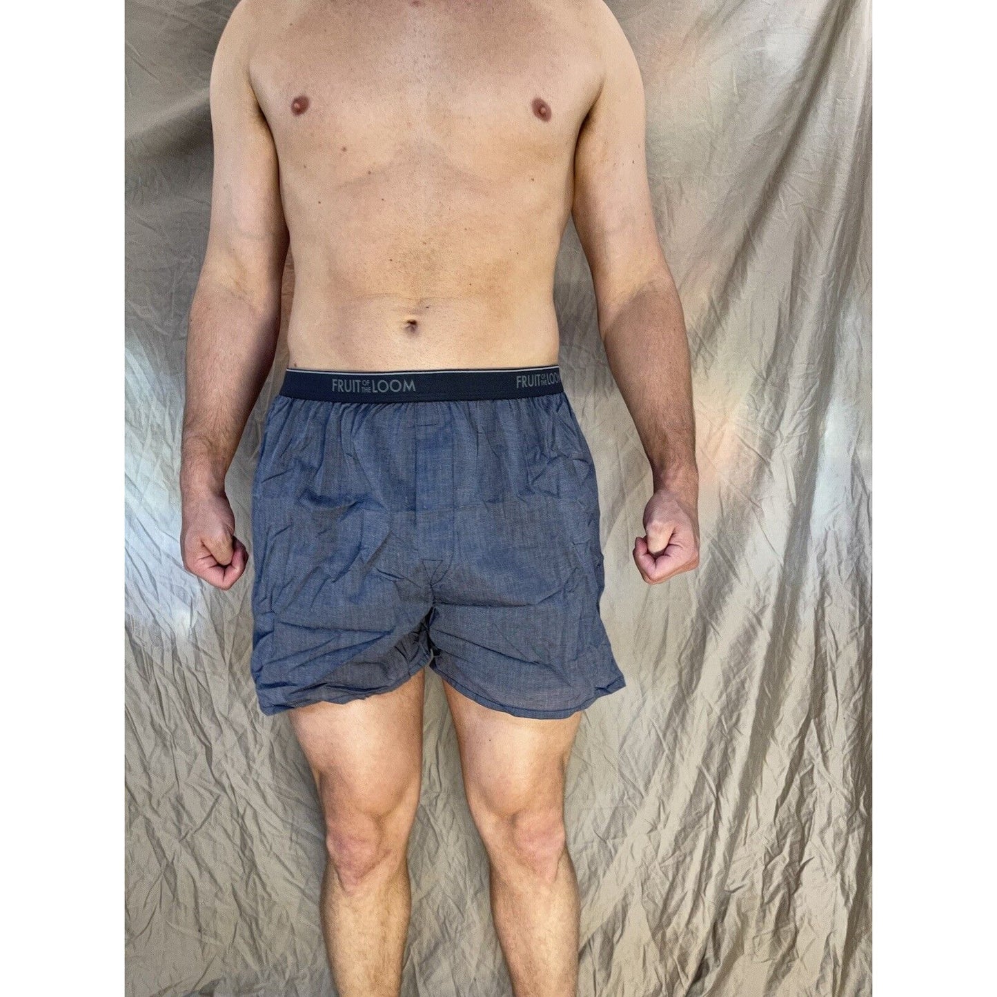 men's fruit of the loom Steel blue boxer shorts Size Small