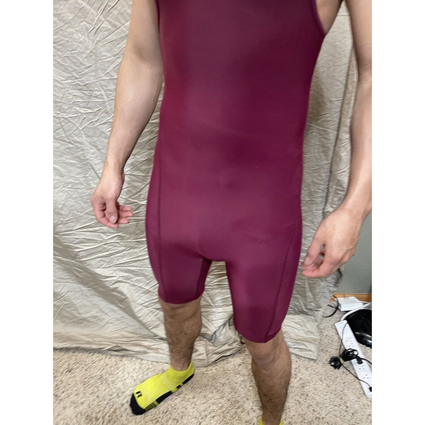 Men's XS wrestling singlet maroon